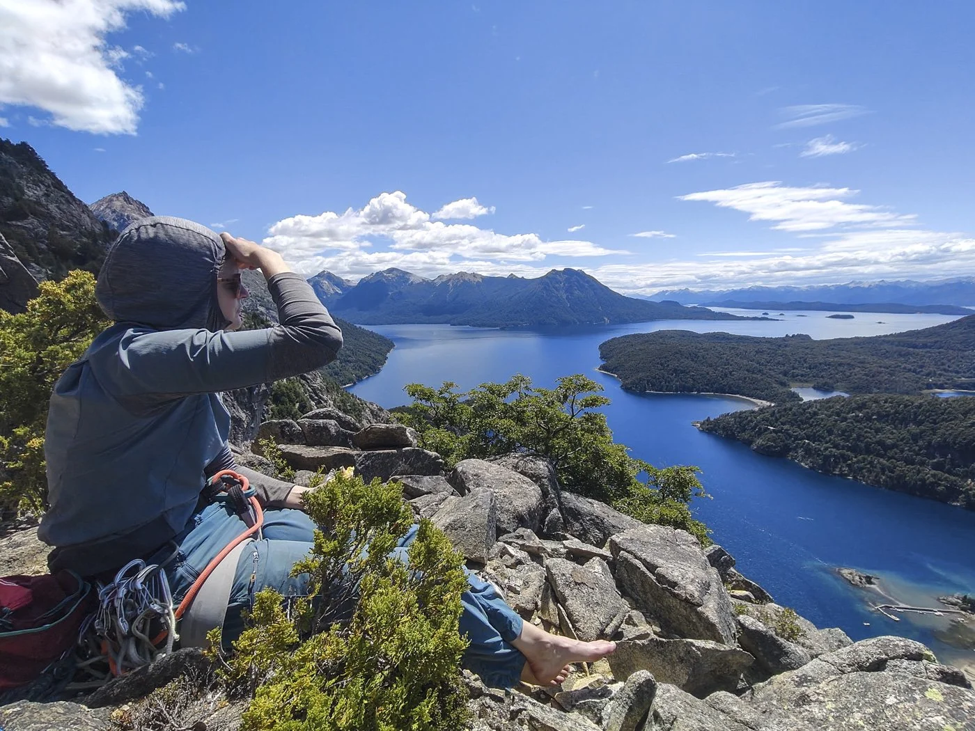 Multi pitch climbing in Bariloche