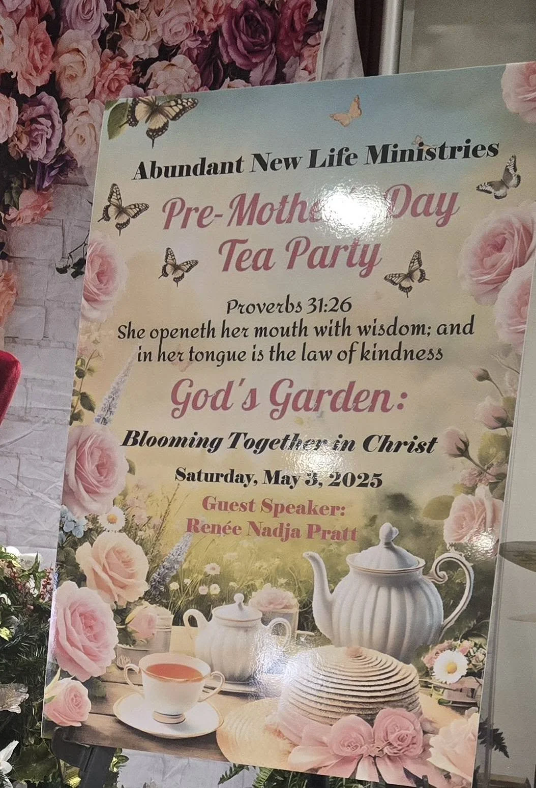 Abundant New Life Ministries- Tea Party speaking engagement 2025
