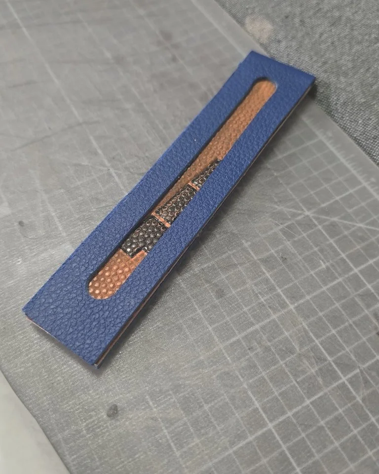 Not finished yet and also my first time making a watch band but it's turning out pretty good. #leathercraft #leatherwork #watchband #watchesofinstagram
