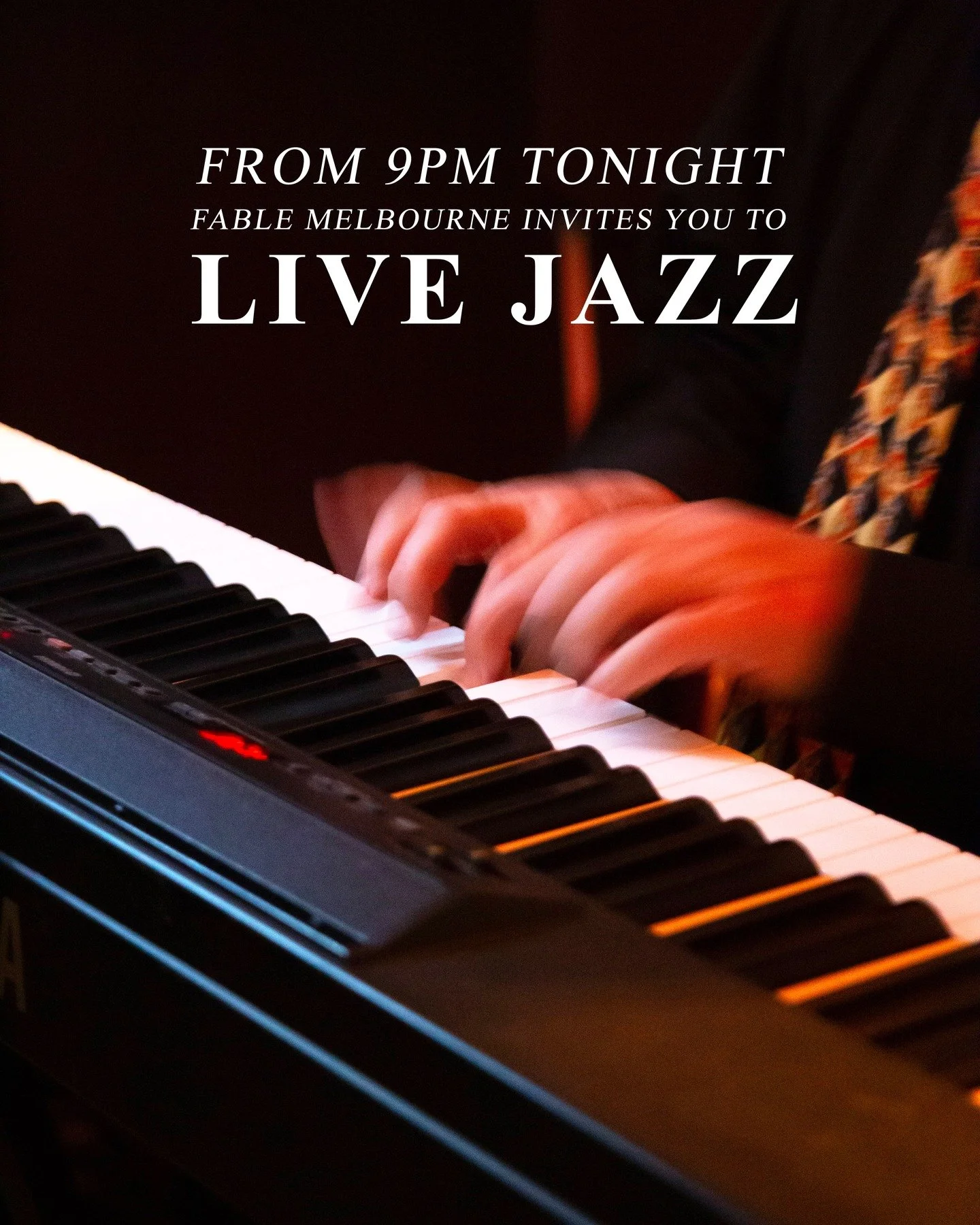 Jazz drifts through the air. City lights shimmer. The skyline becomes part of the soundtrack ✨

Tonight from 9pm, Fable comes alive with live jazz, rooftop views, and a beautifully curated four-course dinner experience. It&rsquo;s intimate, atmospher