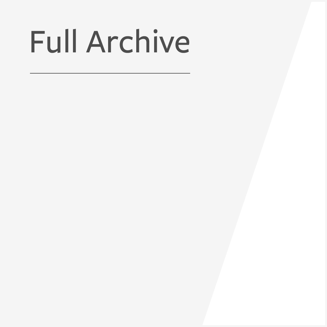Light grey and white graphic with dark grey text that says 'Full Archive'