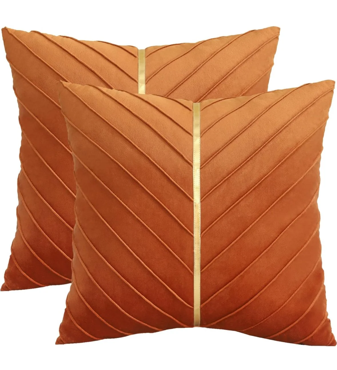Orange 18x18 throw pillow covers
