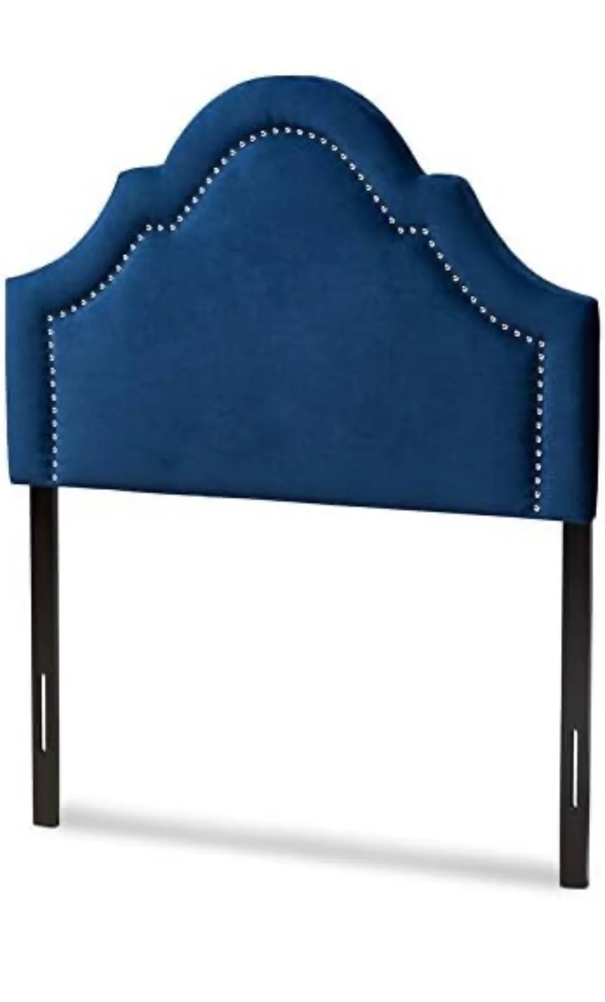 Navy studded dorm headboard