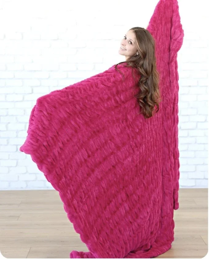 Minky Couture Plush Throw Blanket