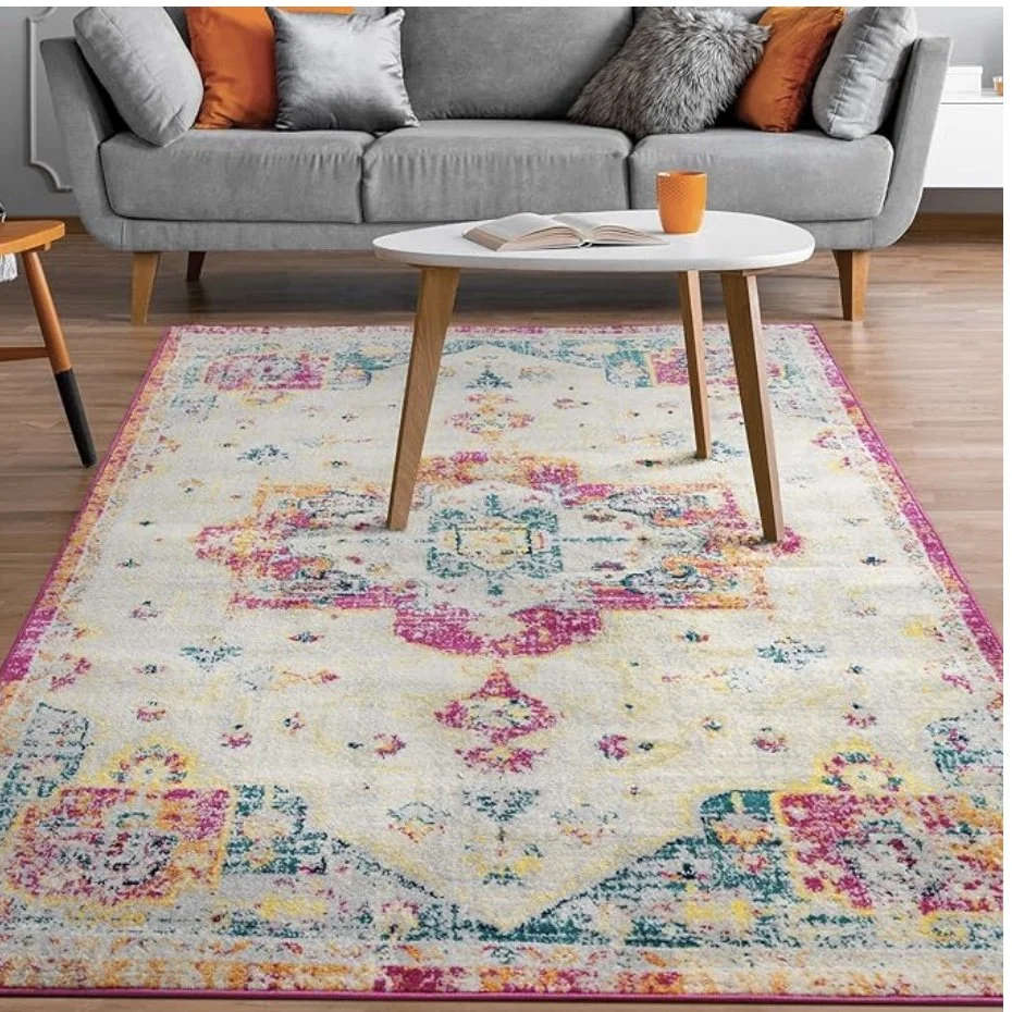 Rug - pink orange teal