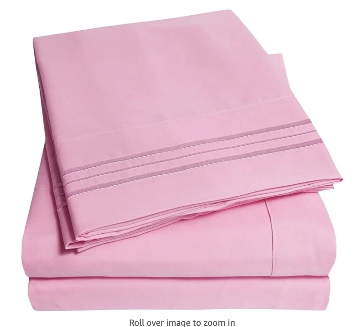 Deep-pocket sheets in Pink
