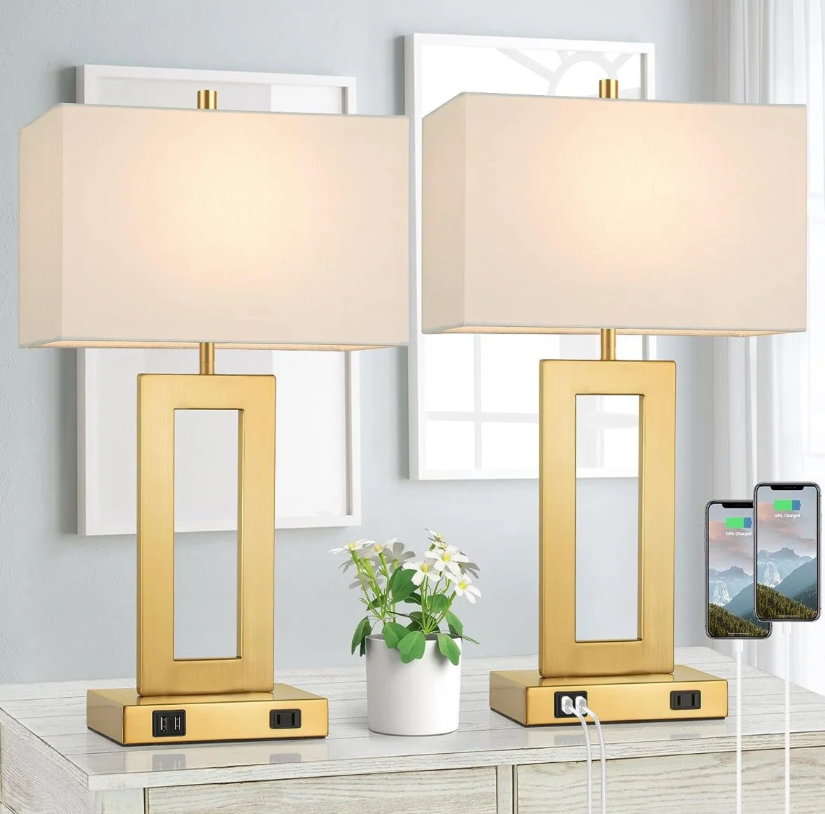 Preppy gold decorative lamps