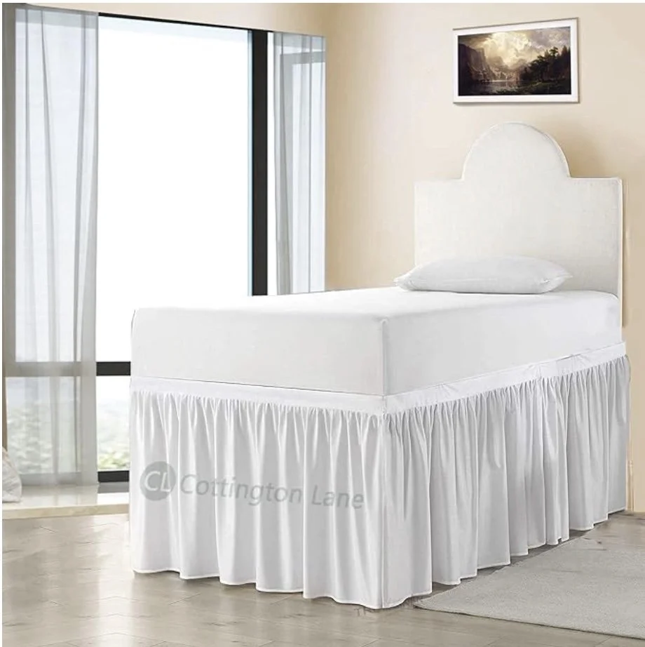White Bed Skirt for Dorm