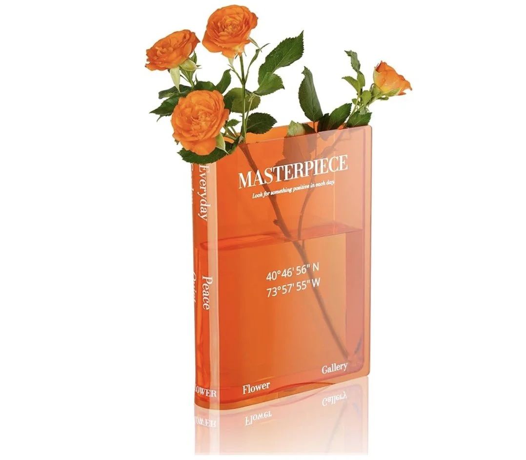 Vase - Preppy Orange Book Vase
