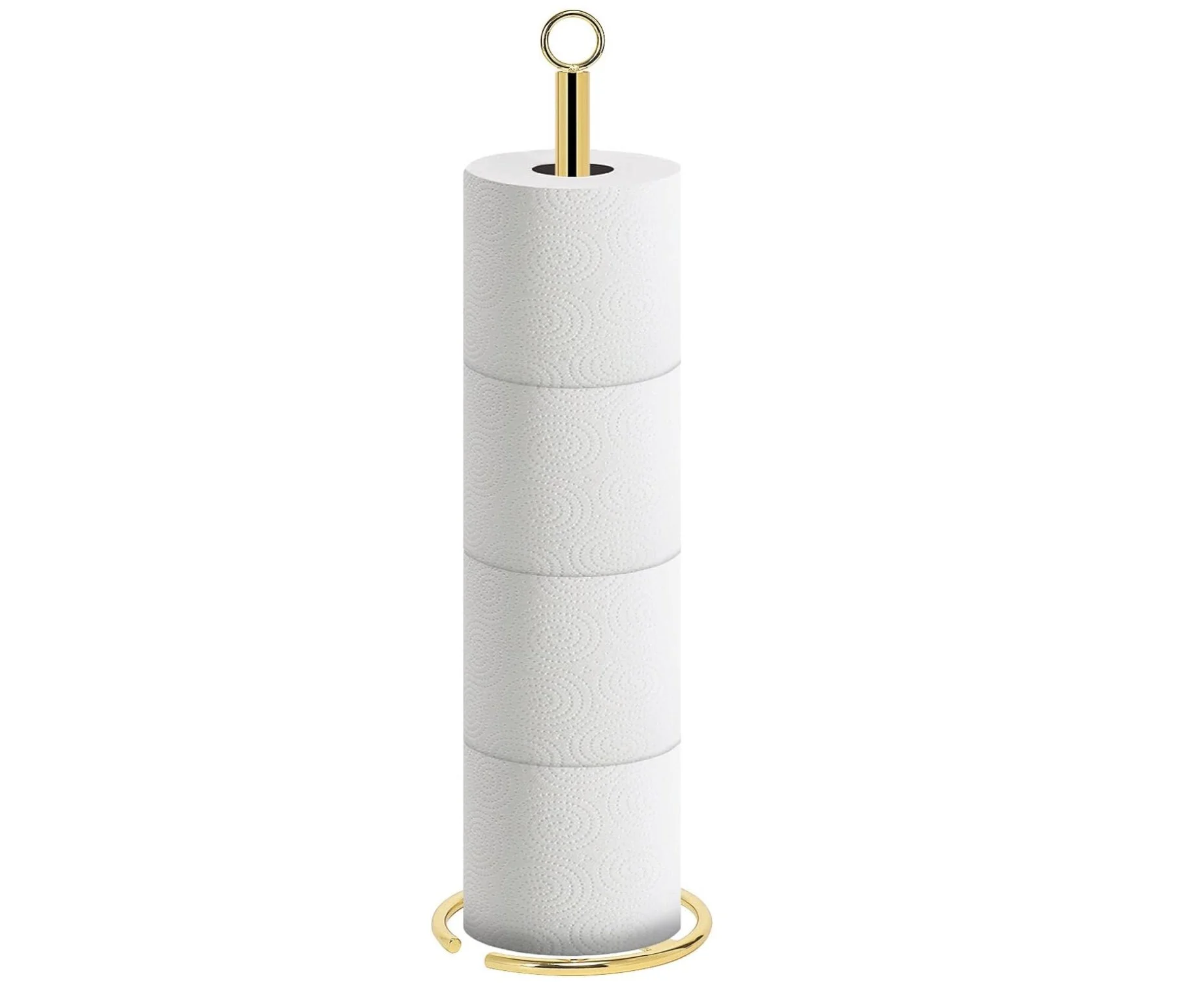 gold toilet paper stand