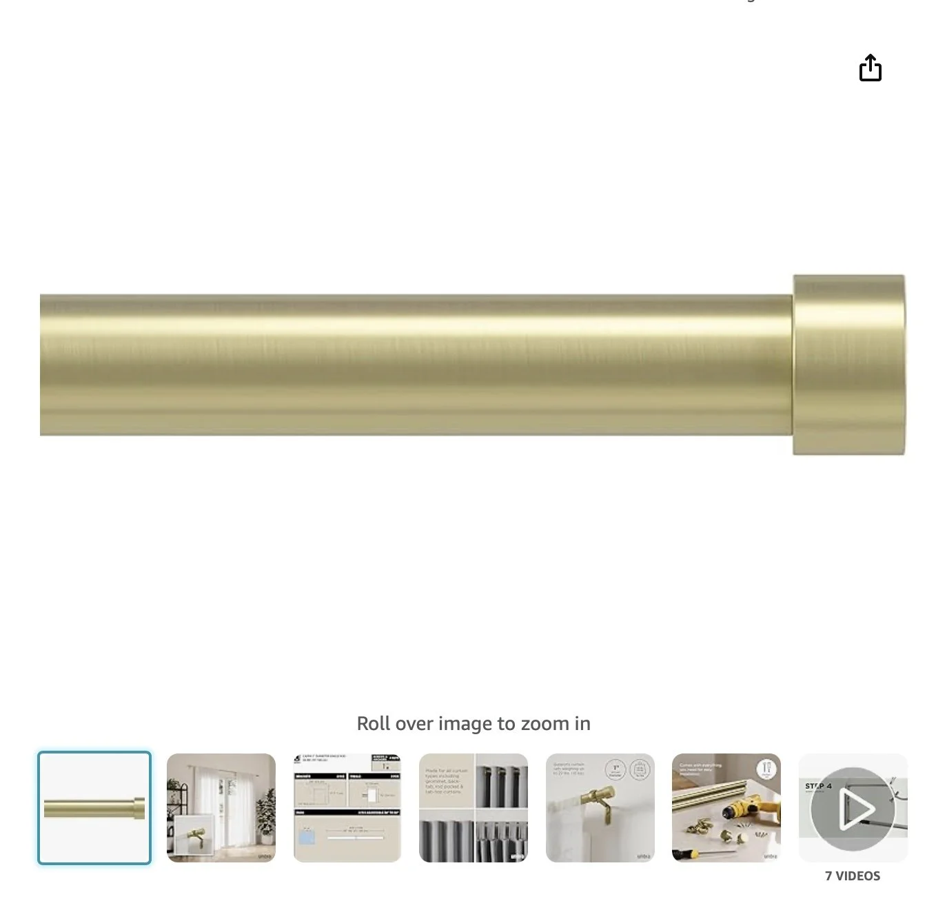 gold curtain rod