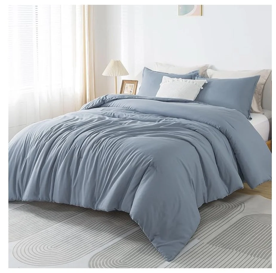 Andency Grayish Blue Comforter Set