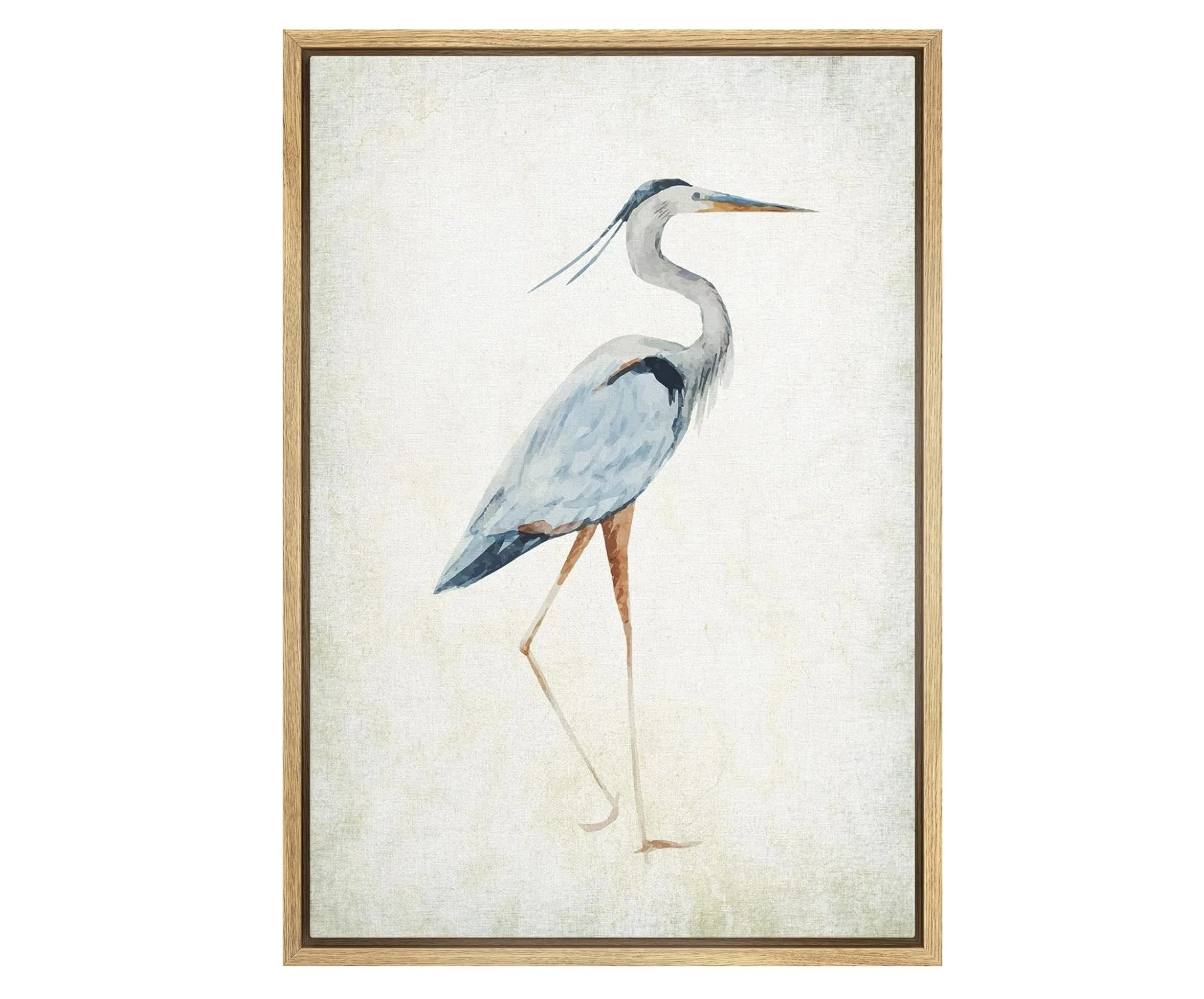 Framed Canvas Wall Art Heron Bird