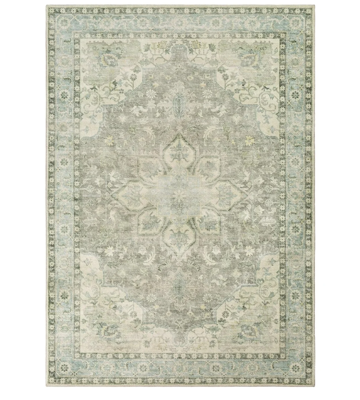 Green Sage Gray Blue Rug 