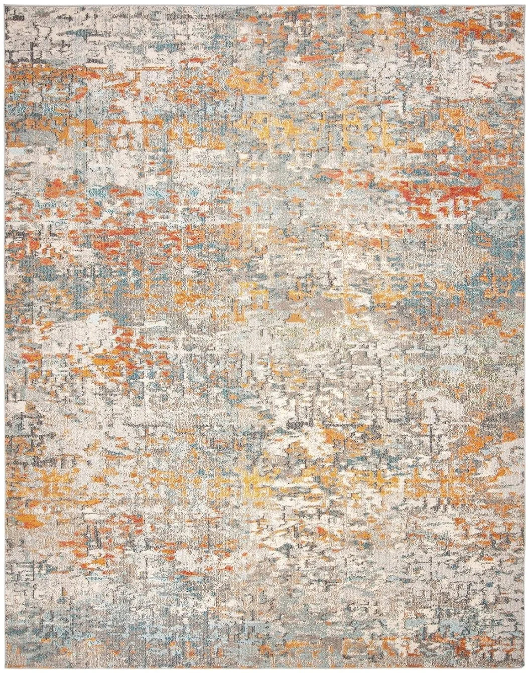 Safavieh Orange Gray Blue Modern Abstract Rug