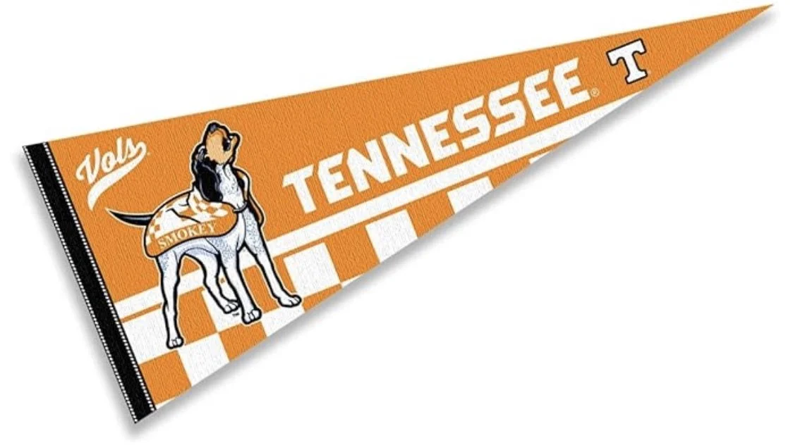Tennessee Volunteers Mascot Smokey Pennant Banner Flag