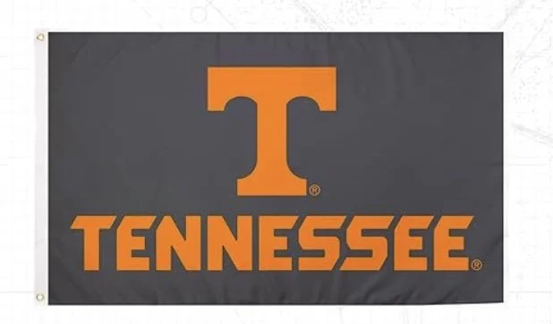 Smokey Gray Tennessee Vols Power T Flag