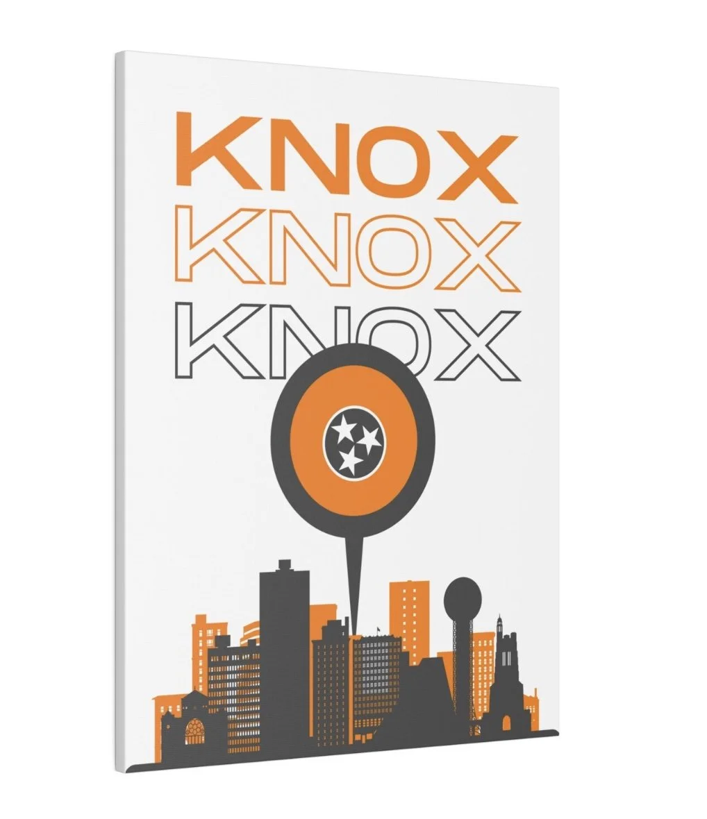 Knox Knoxville City Skyline Wall Art Canvas