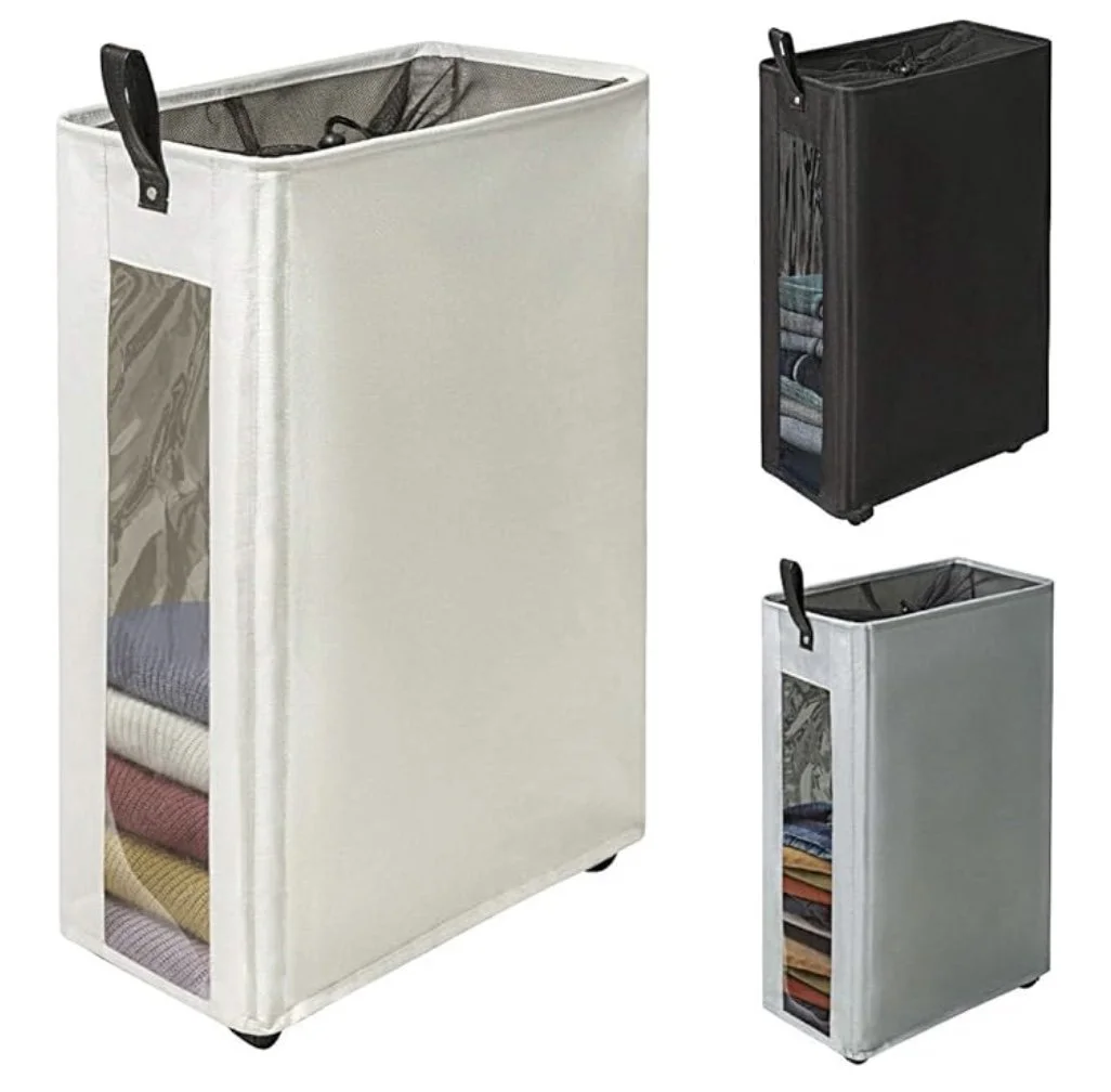 Slim Rolling Laundry Hamper