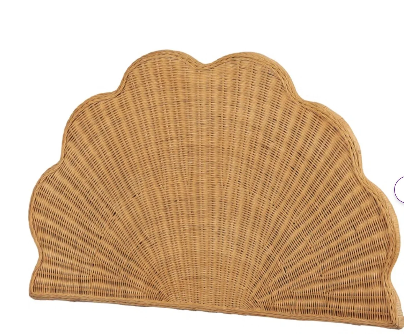 Scalloped rattan headboard twin or full Wayfair