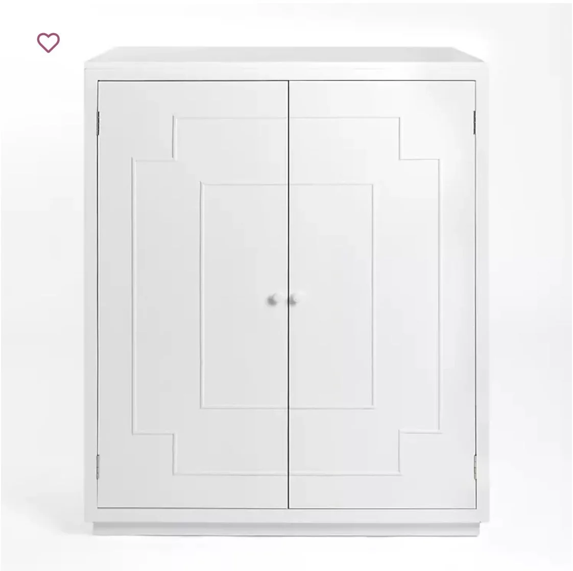 Kirklands - White Wood Campus Cabinet - Dorm Mini Fridge Storage