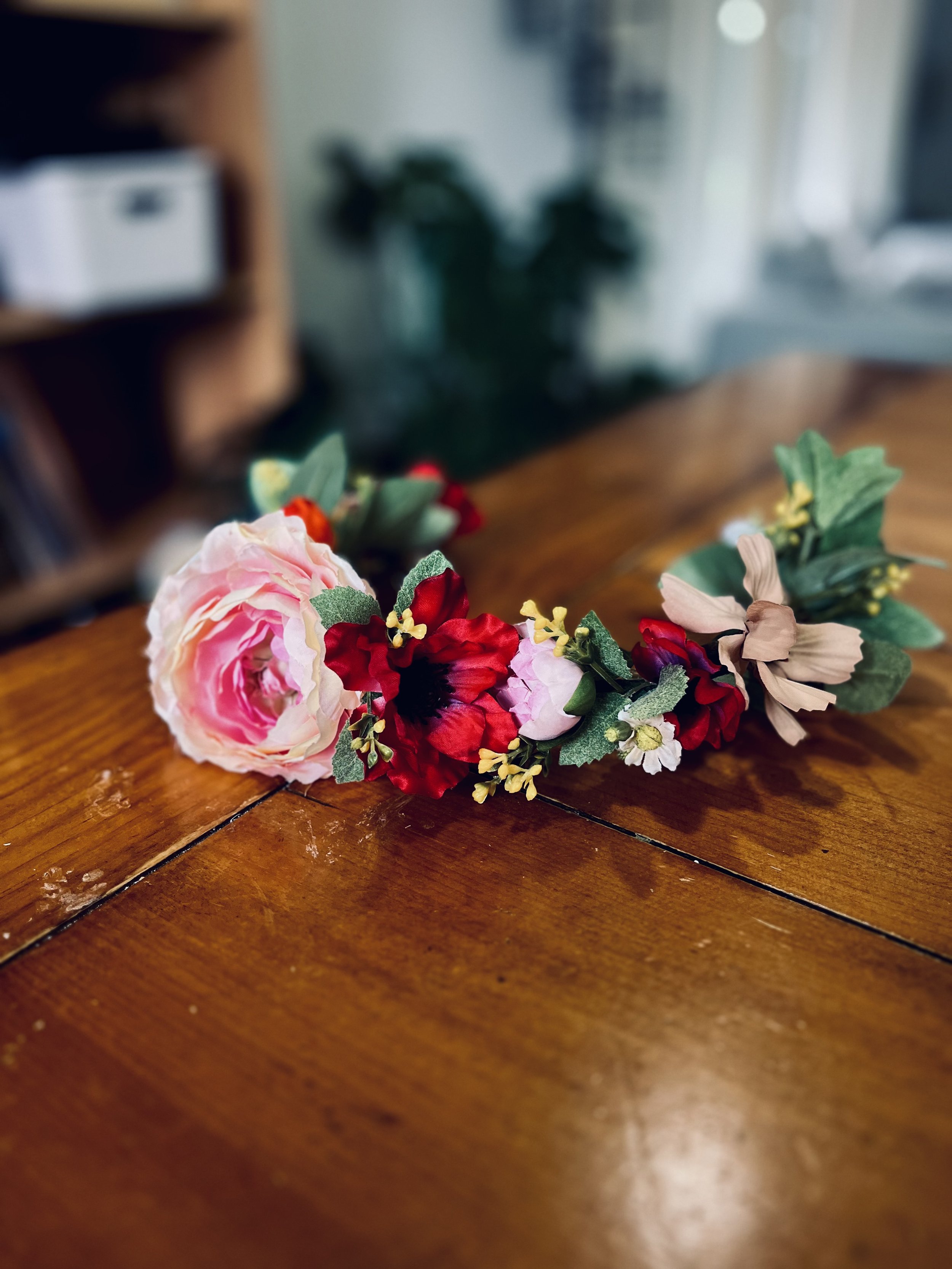 Spring Faux Flower Crown