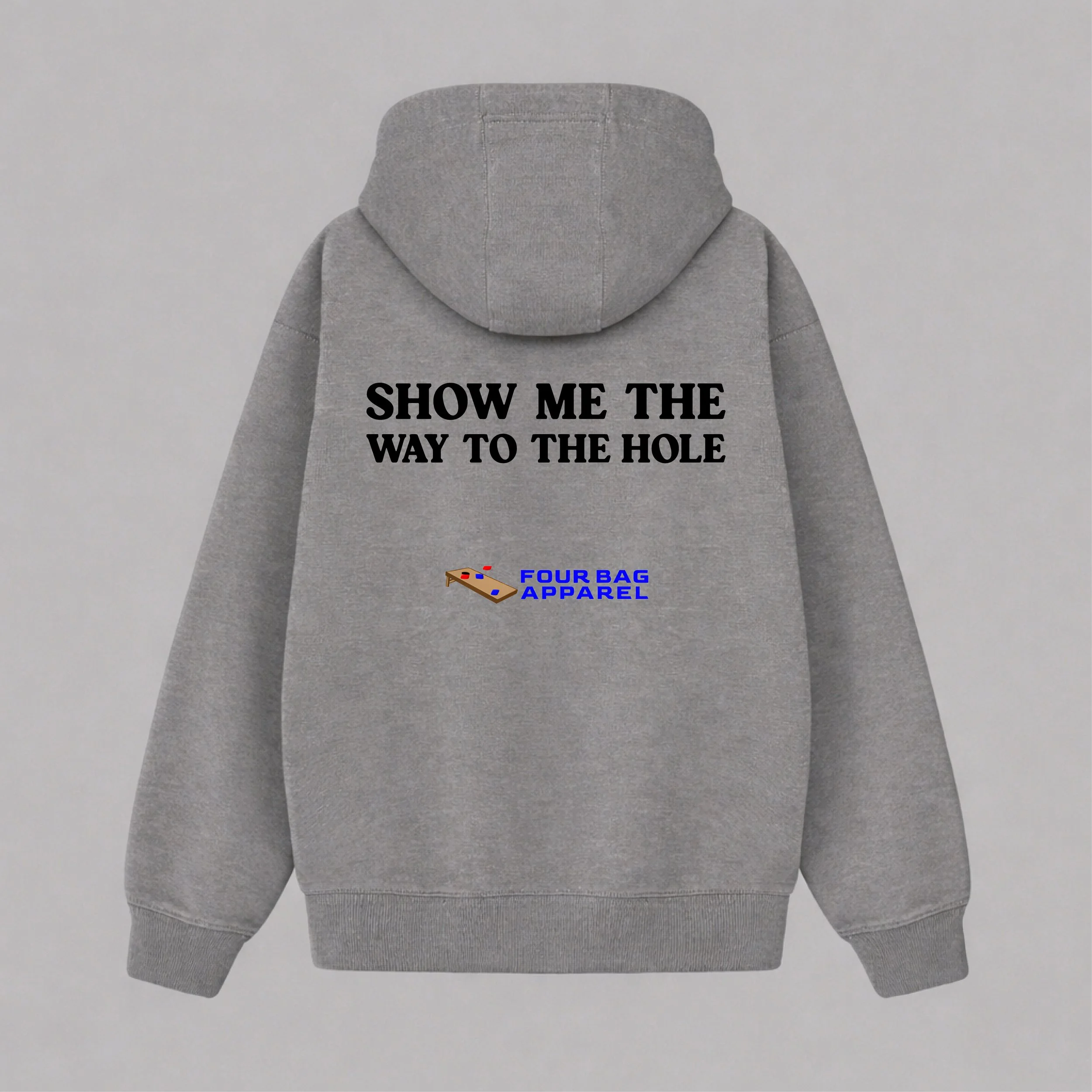 Show me the way to the hole gray hoodie.jpg