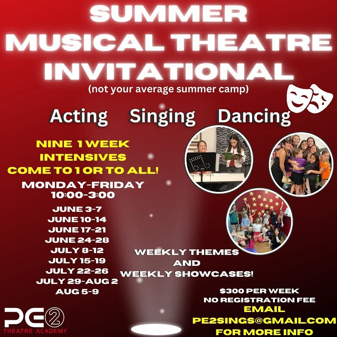 We are LIVE!! Register now for our Musical Theatre Invitational! This is NOT your average summer camp. Email pe2sings@gmail.com for more info. Click on link in bio to register. #pe2 #dance #sing #act #bocaraton #pe2year16 #theater #broadway