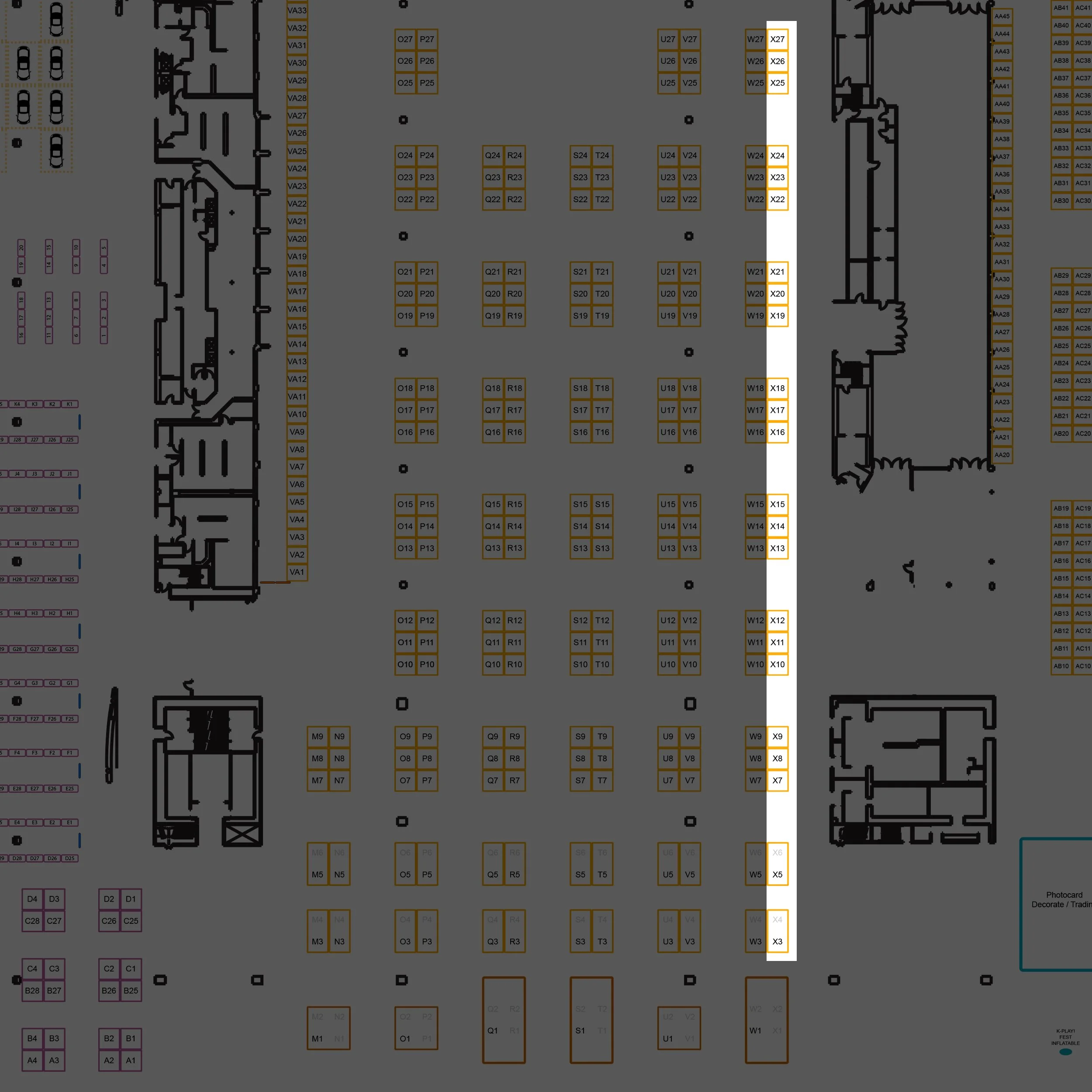 ORANGE COUNTY Vendor Hall - Row X
