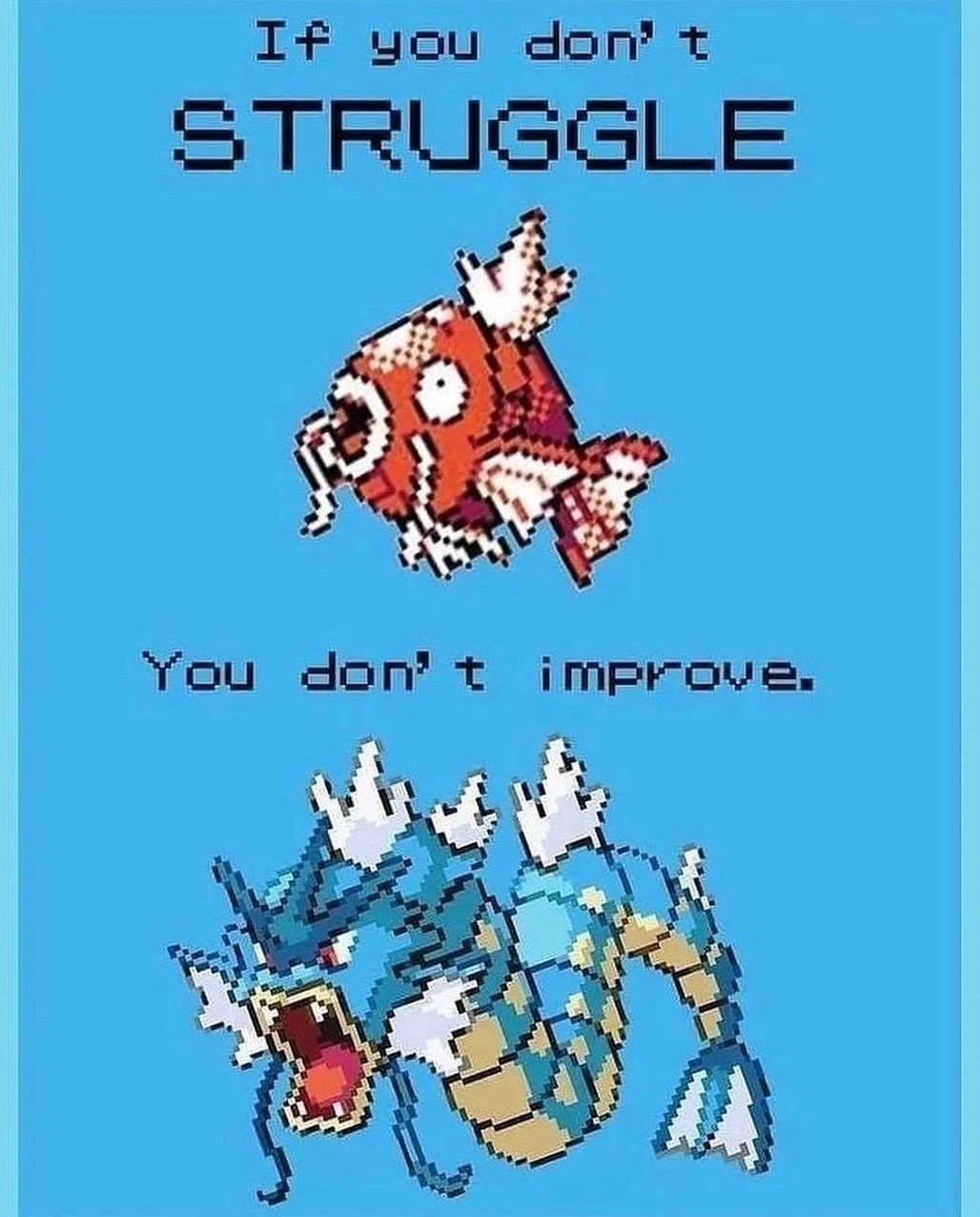 Inspiration to get better everyday 💪

#magikarp #gyrados #pokemon #inspiration