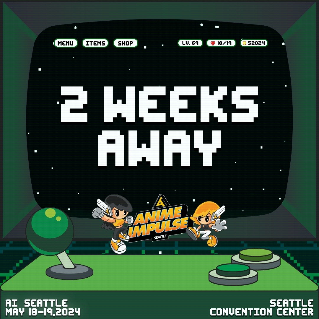✌️TWO. WEEKS. LEFT ✌️

Are y&rsquo;all ready for a weekend of performances, panels, special guests, cosplay antics, Artist Alley and Vendor Hall heaven, and so much more? 🥳🎉

You can join in the fun if you get your tickets to #ANIMEImpulseSeattle20