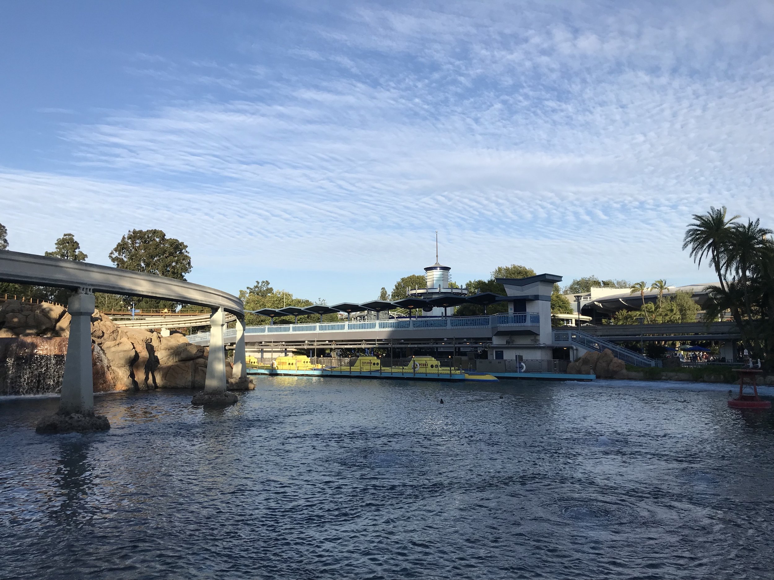  View of the empty waterfront of Nemo’s Submarine Voyage 