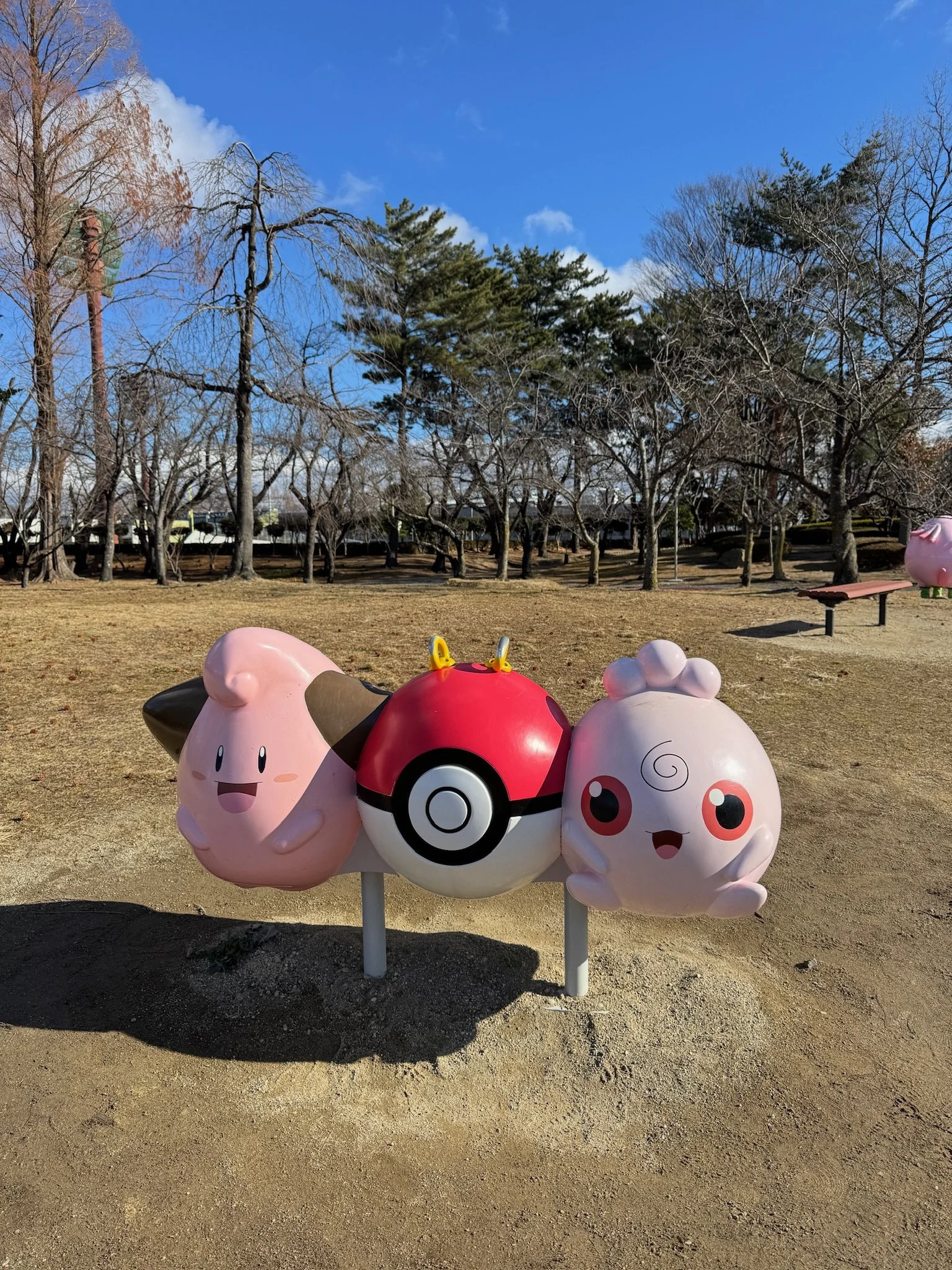  Cleffa, poke ball, and igglybuff playground structure 