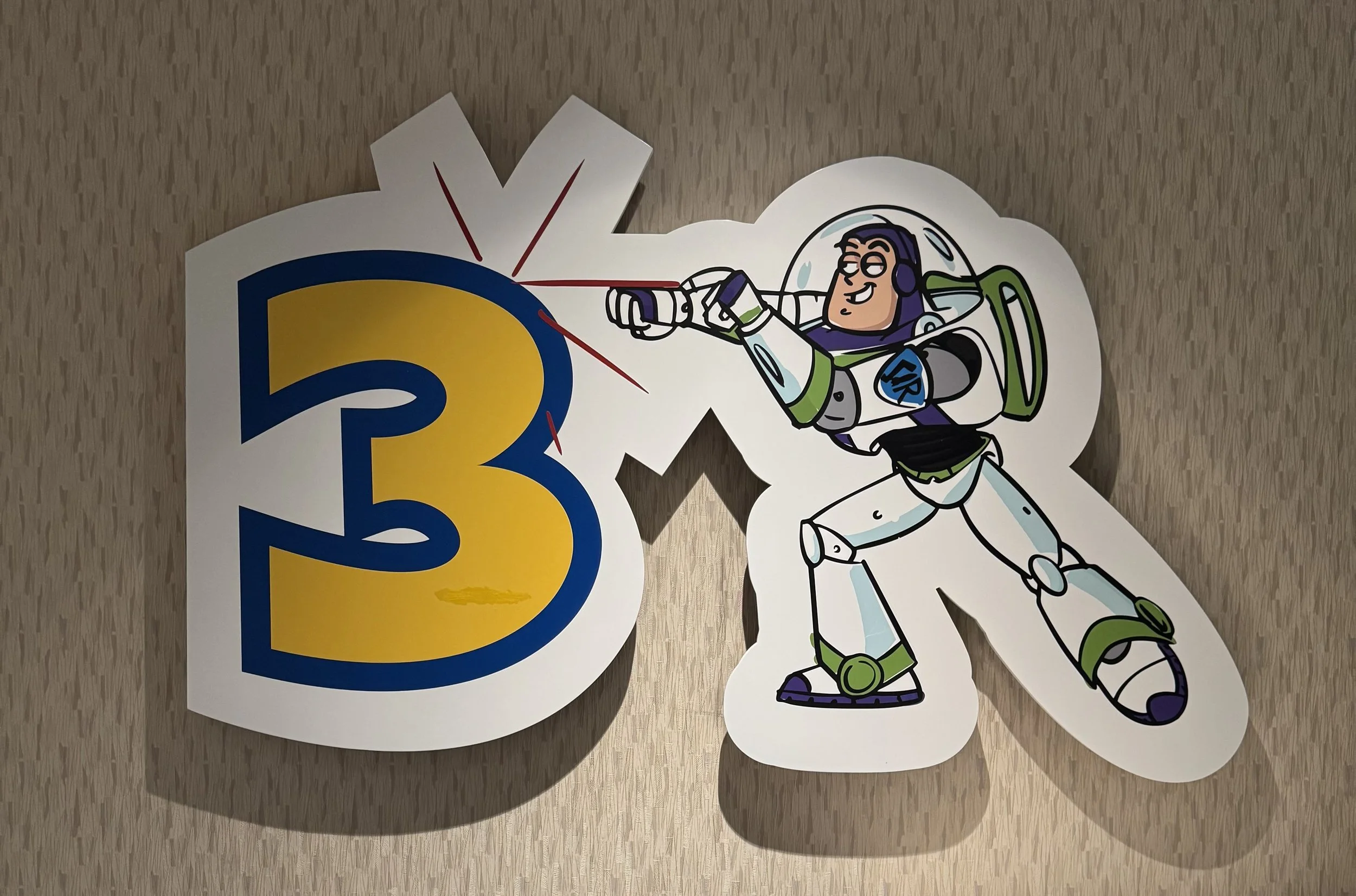  Floor signage with Buzz Lightyear 