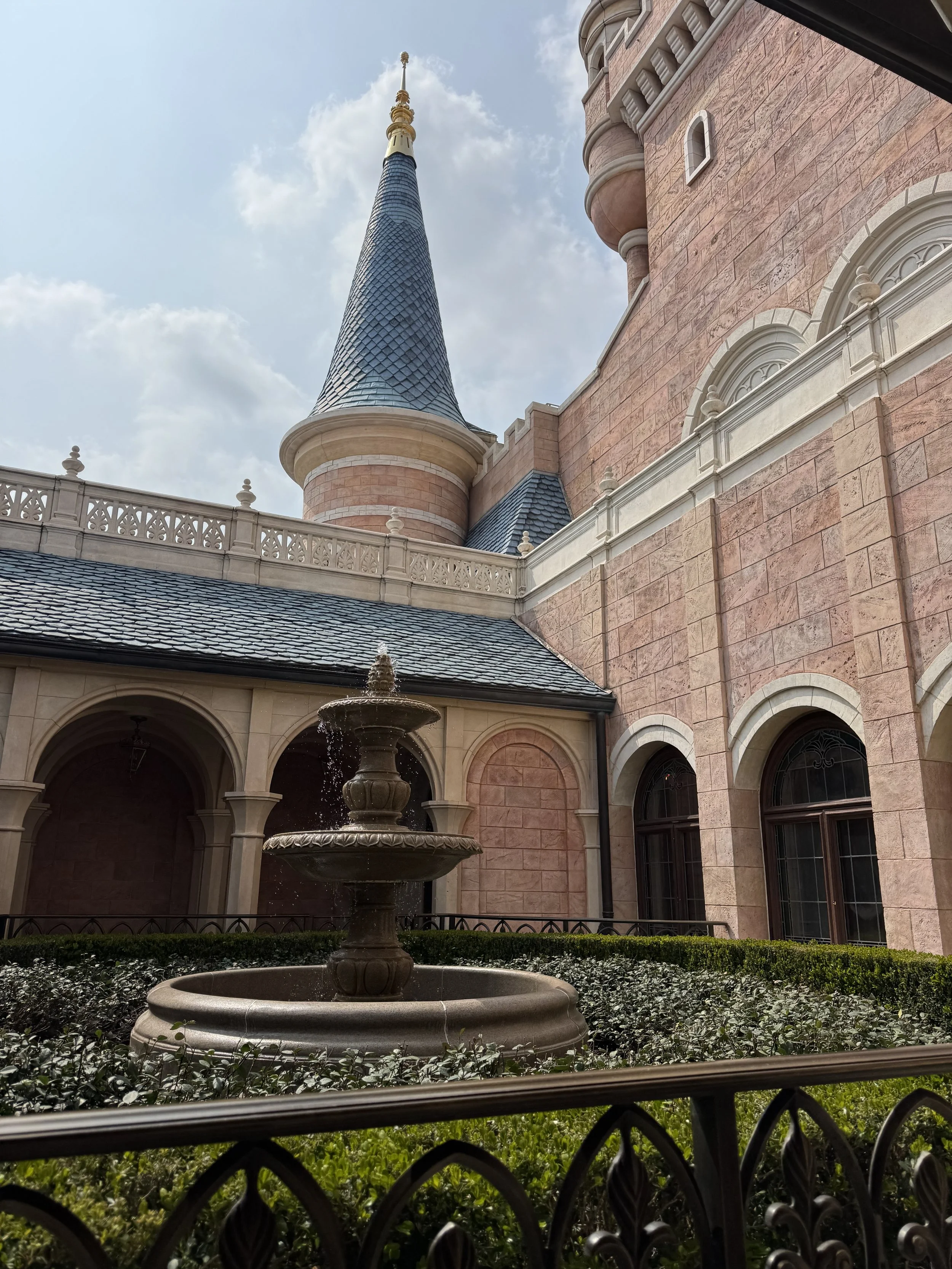  External castle courtyard after exiting Once Upon a Time adventure 
