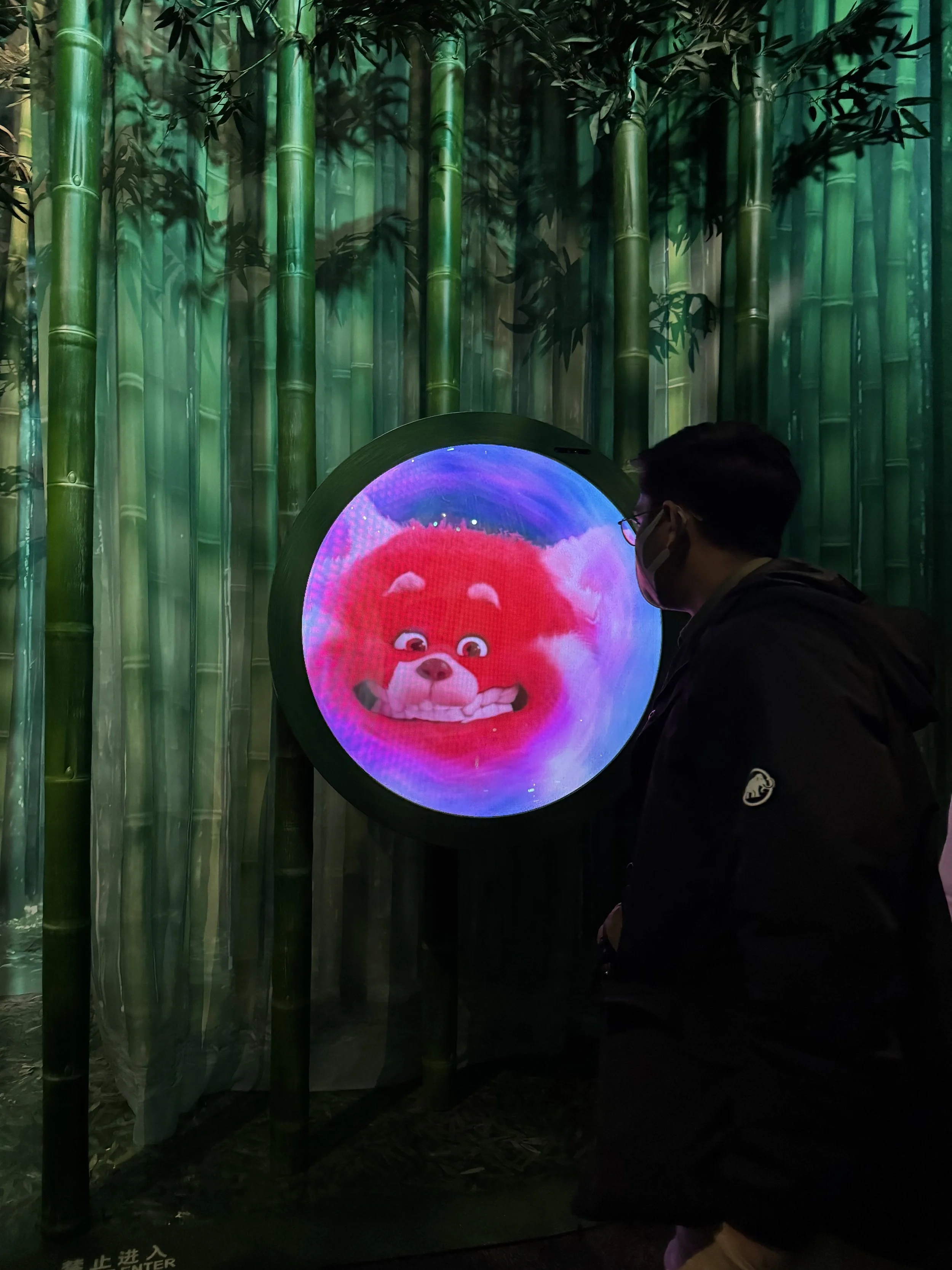  Turning Red Panda Mei image in bamboo forest 