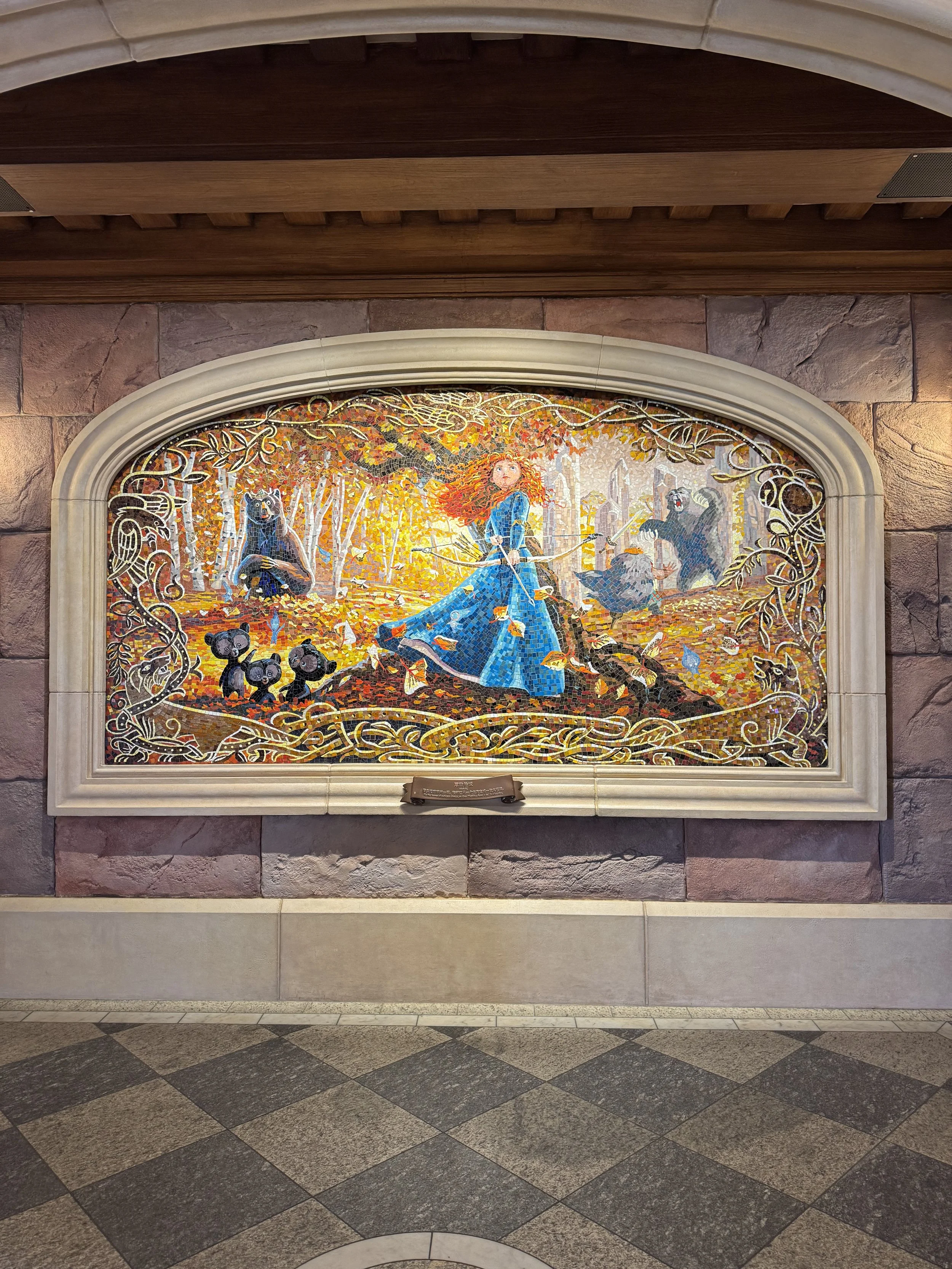  Merida art in the castle walkway 