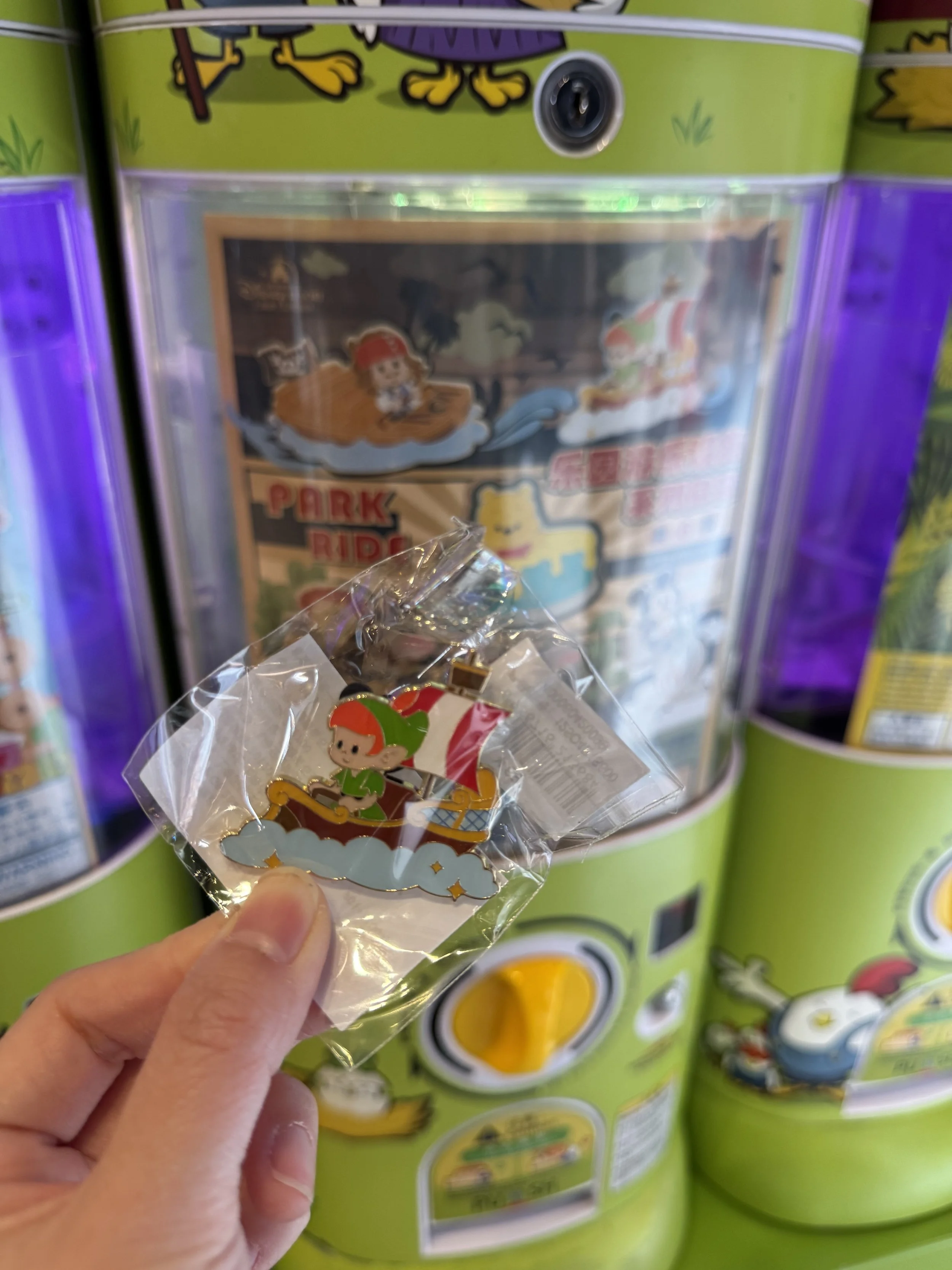  Peter Pan enamel pin from capsule toy machine in Toy Story Land in Shanghai Disneyland 