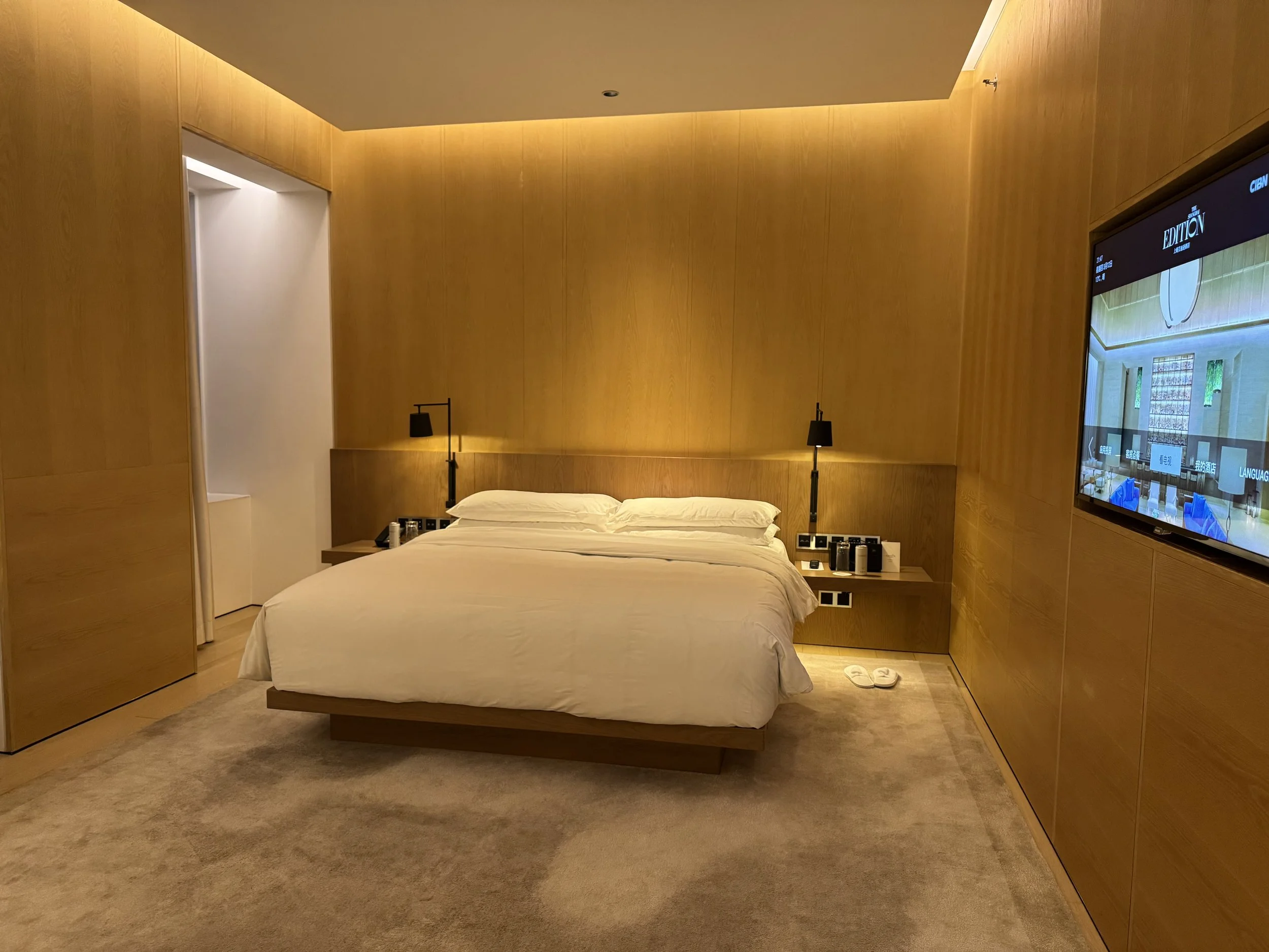  Bed with TV in the wall 