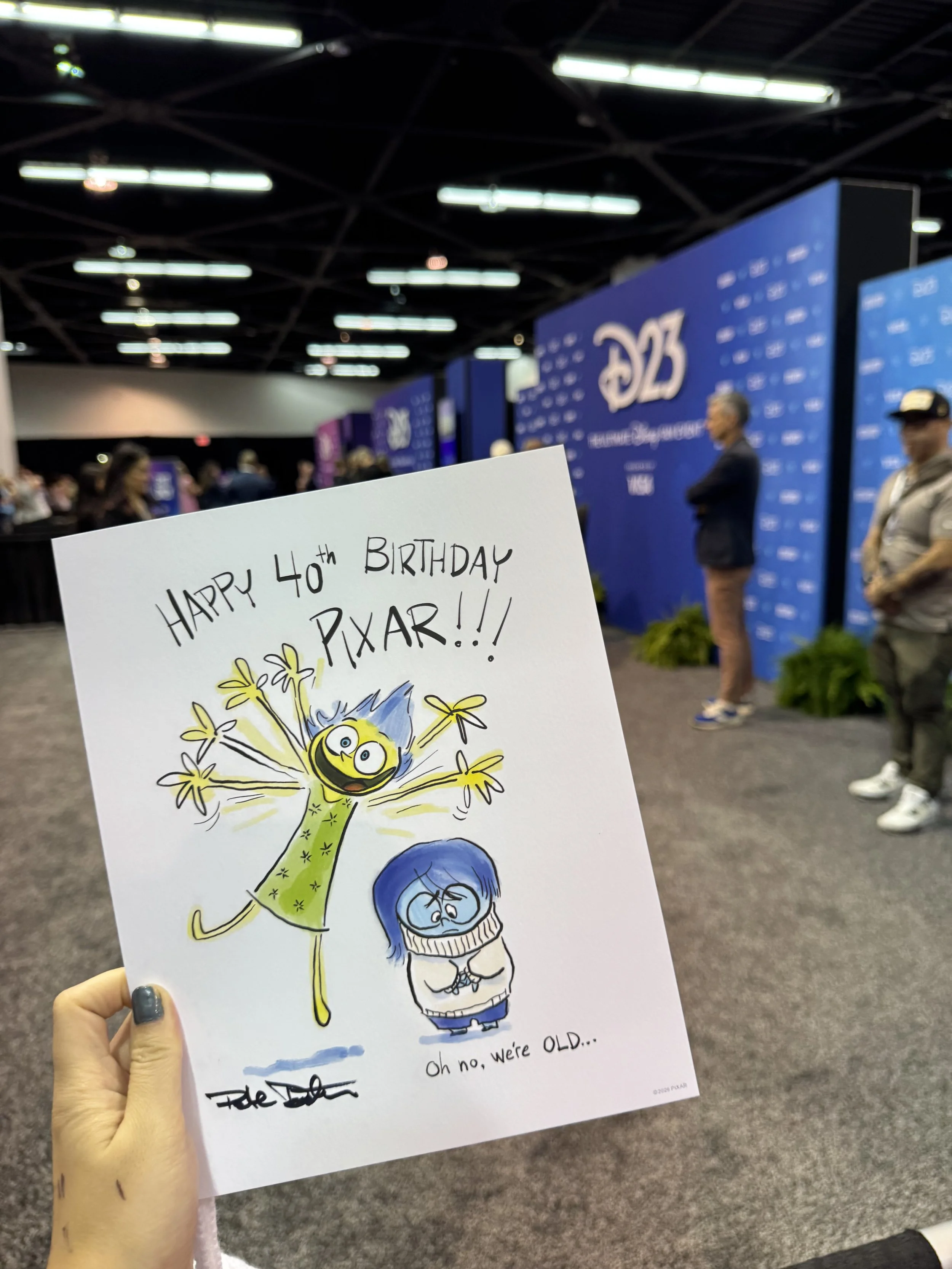  Pixar 40th anniversary print signed by Pete Docter from the Pete Docter meet and greet 