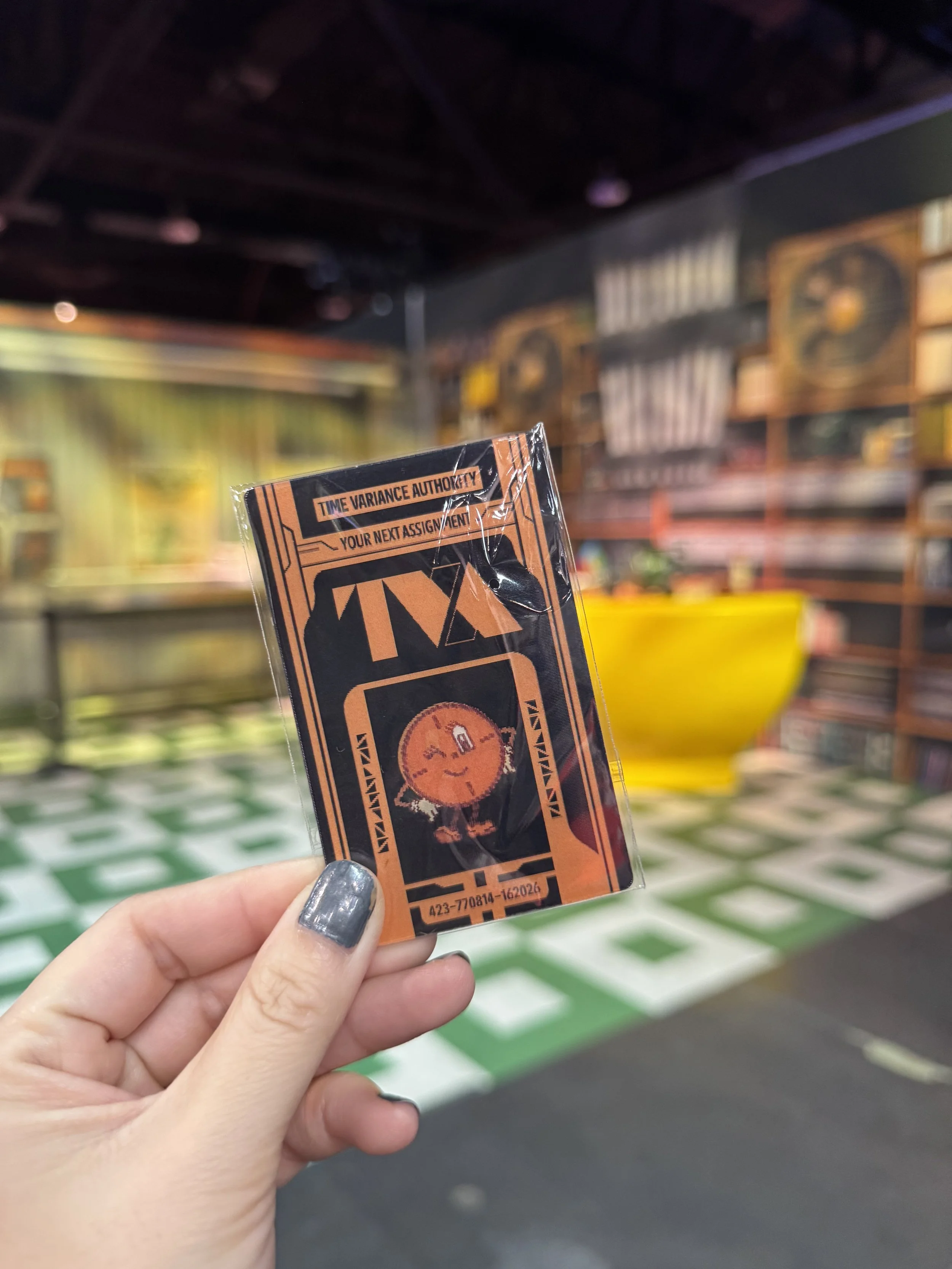  Holographic Miss Minutes card from TVA Experience 