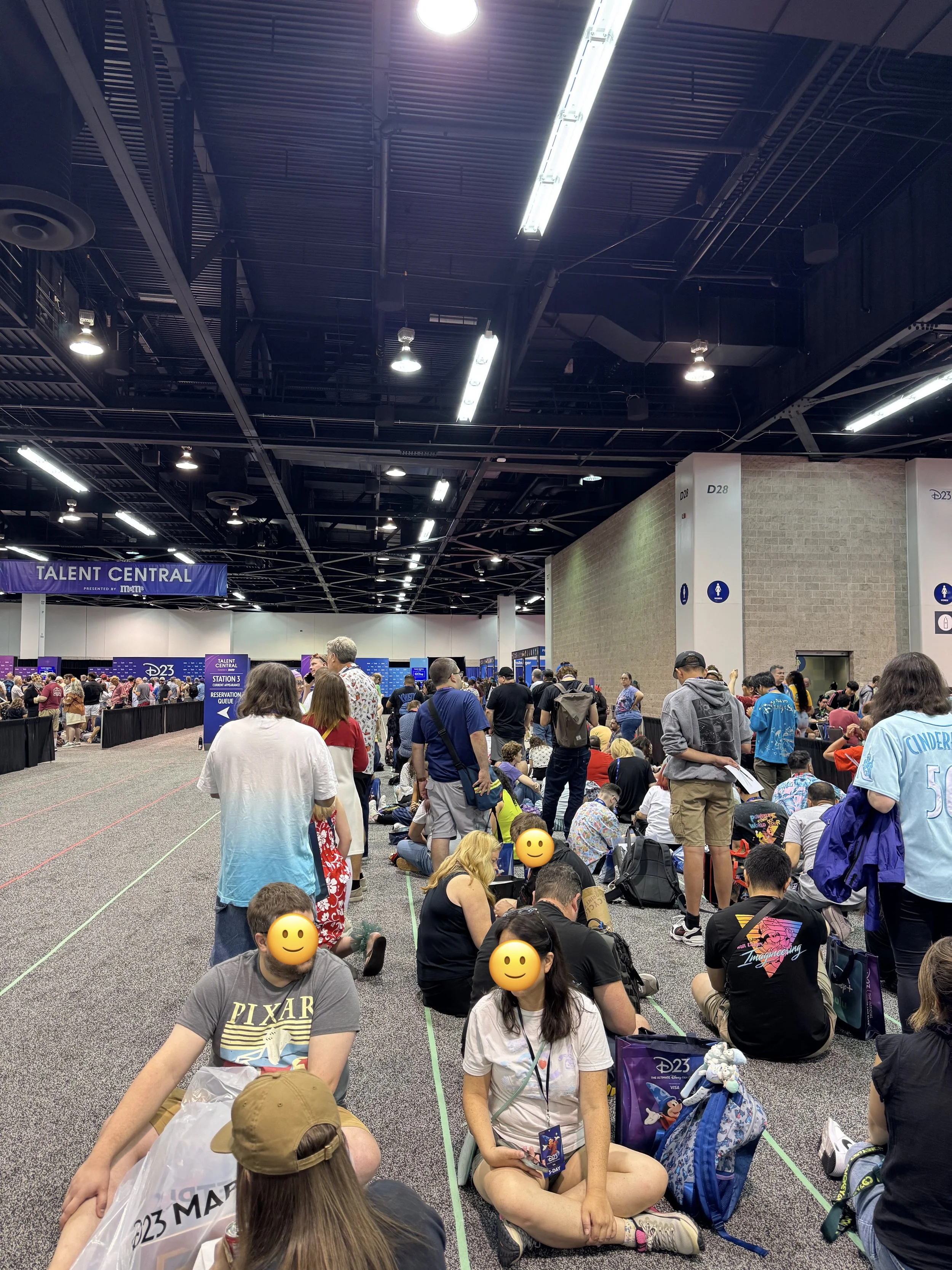 Standby line for meet and greet in Talent Central at D23