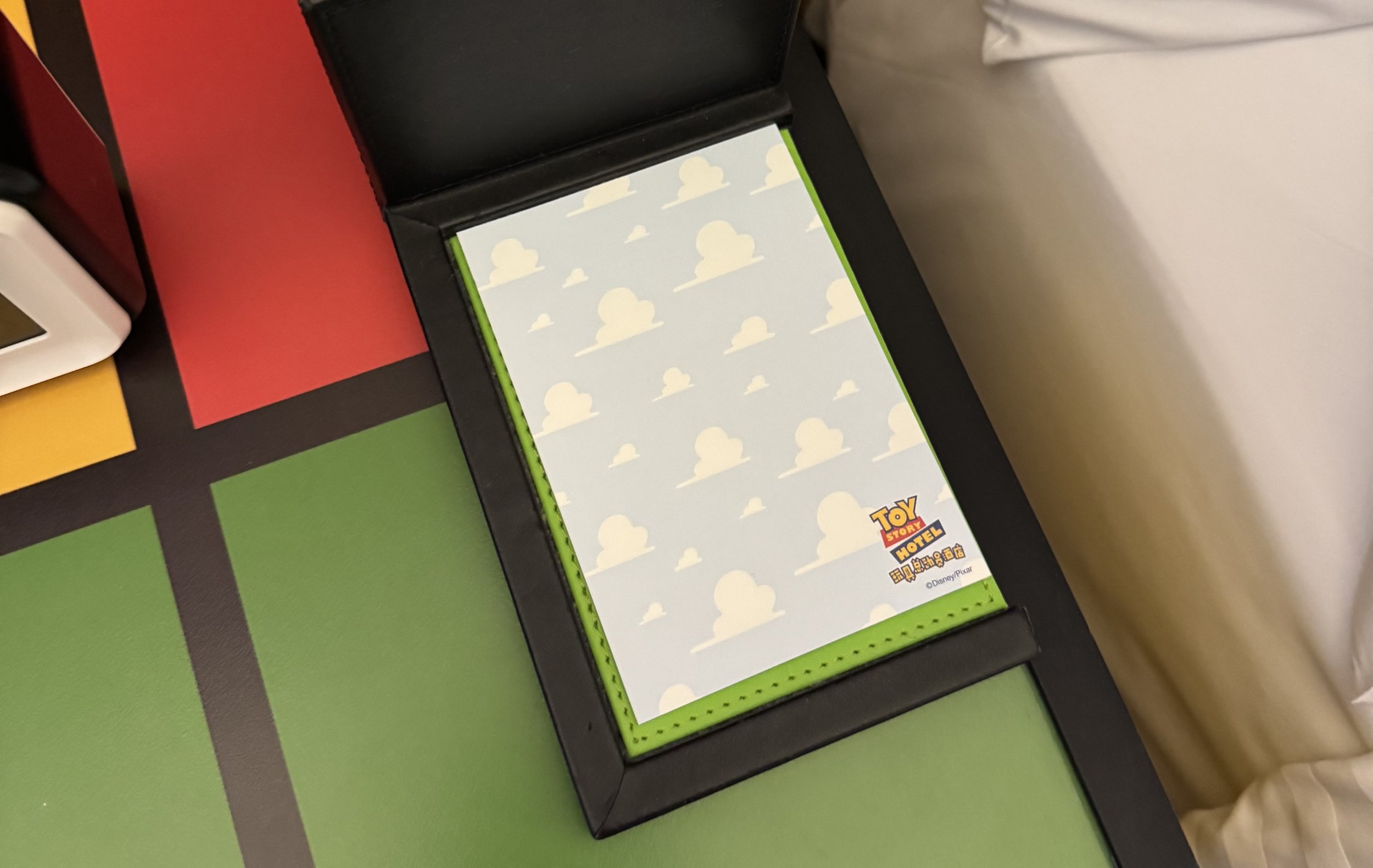 Toy Story Hotel themed notepad