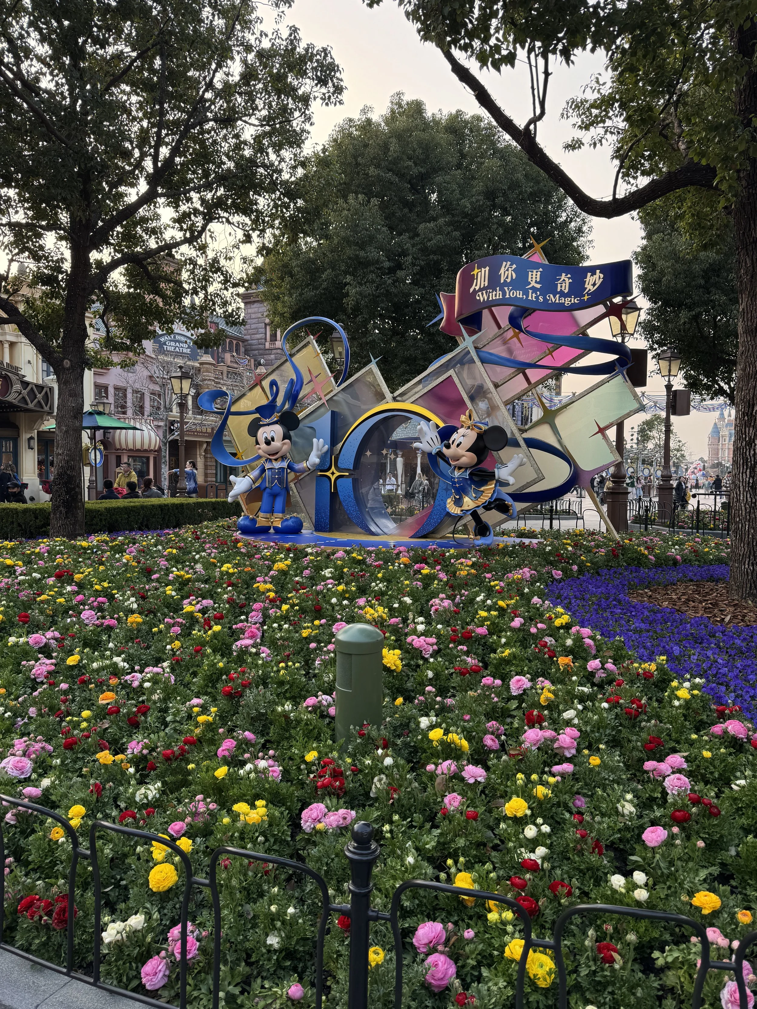 Statue of Mickey and Minnie for the 10th anniversary at Shanghai Disneyland
