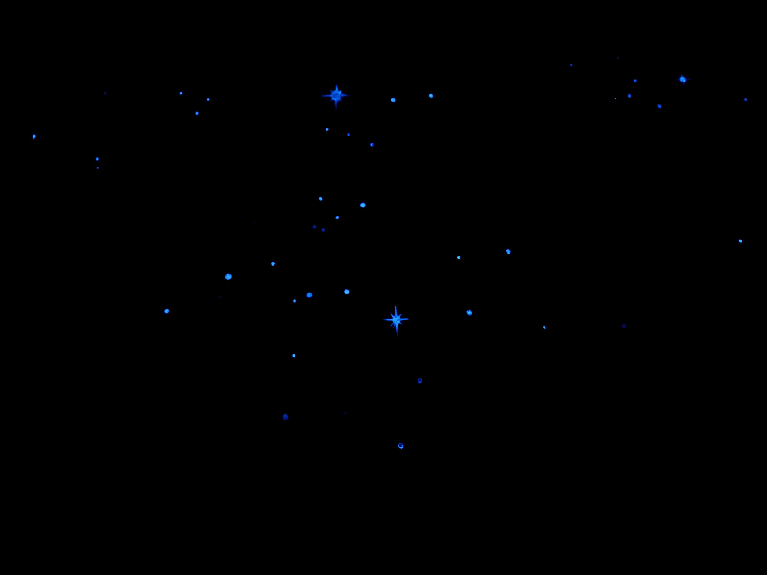 Lit stars in the Buzz Lightyear room when the lights are off