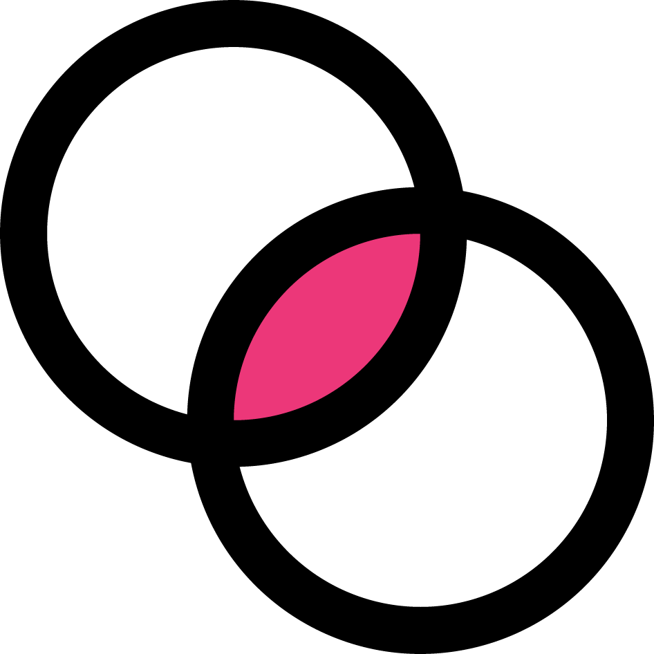 pink duotone intersect icon