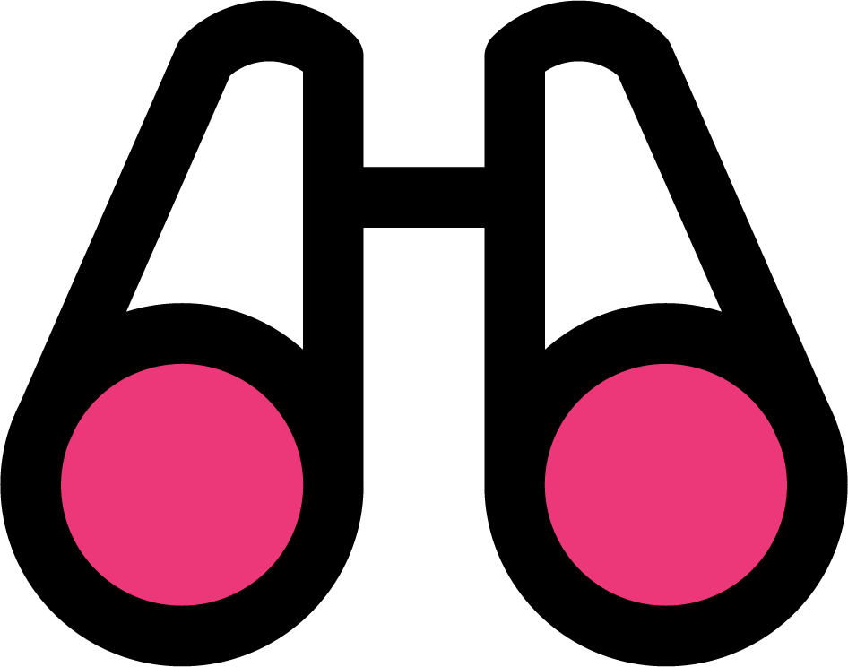 pink duotone binoculars icon