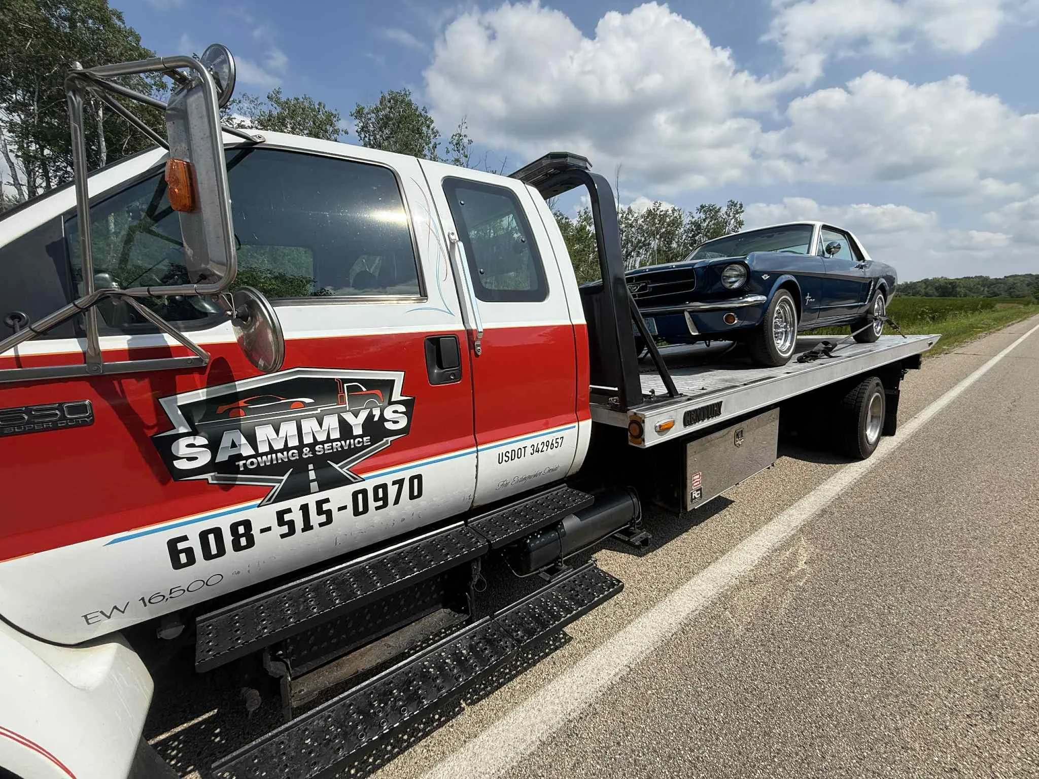 sammy's towing service classic car towing