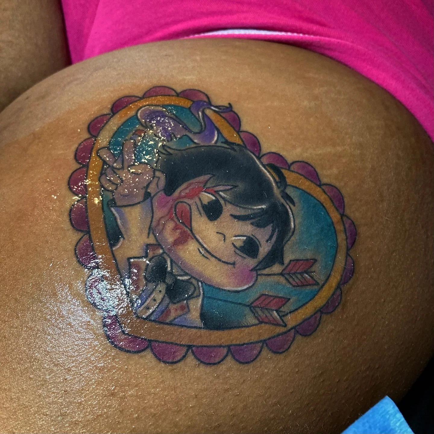 People ask me all the time what my favorite tattoo I&rsquo;ve ever done is and it&rsquo;s probably this Joji one I did on Hailey a couple years ago 👹 Milky Boy Joji based on the Slow Dancing in the Dark music video 🚬💙✌🏼🏹 

#sushitrash #jojitatto