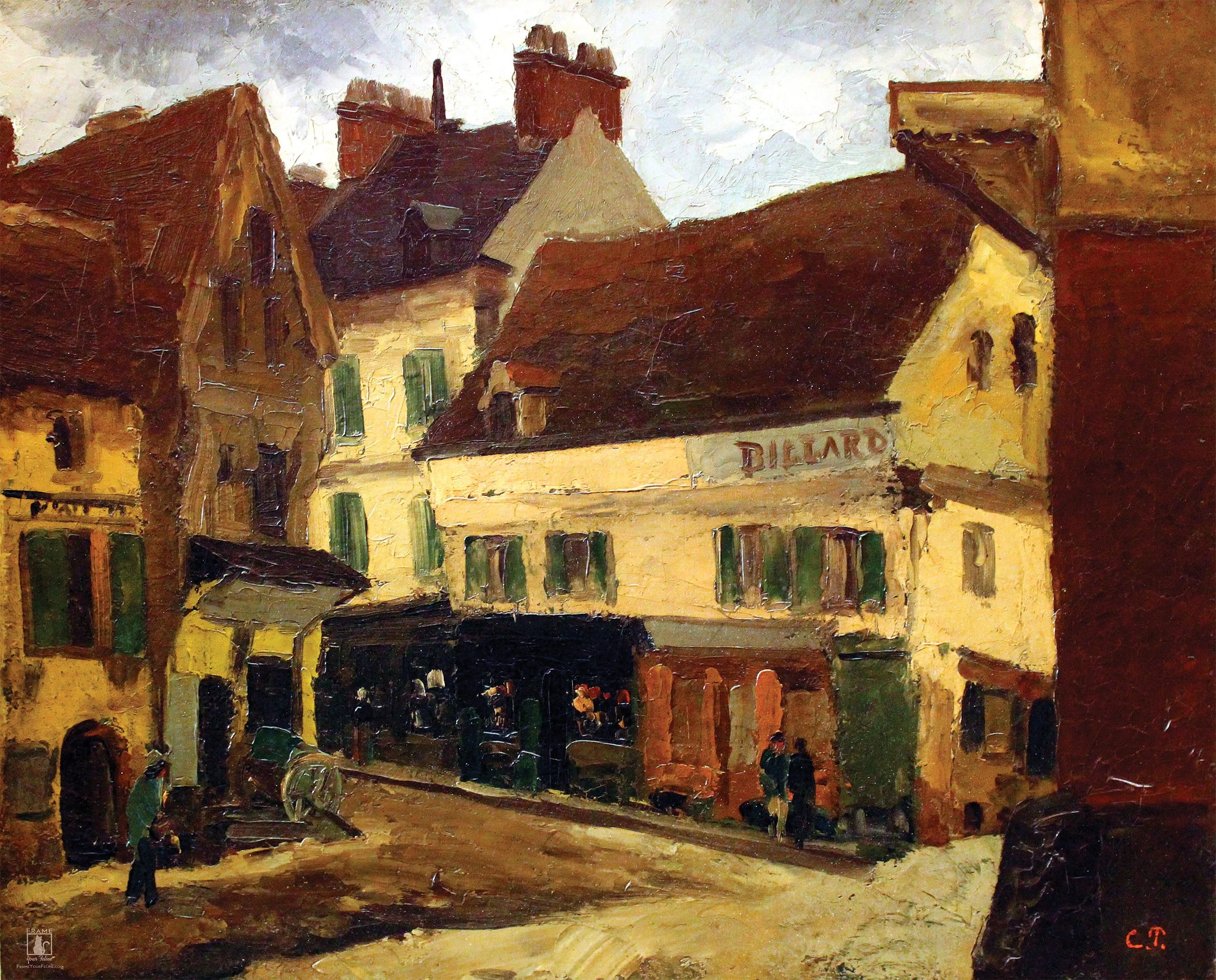 "Square in La Roche-Guyon" | By Camille Pissarro